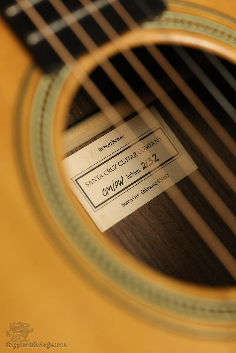 2002 Santa Cruz Guitar Co. OM-PW Steel String Acoustic Guitar Used
