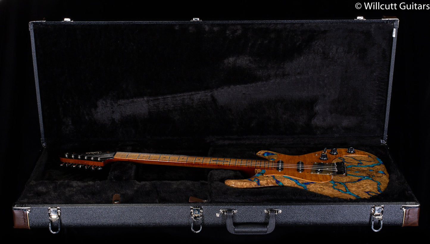 Knaggs Severn Trem Larry Mitchell Model Spalted Maple/Stone Inlay