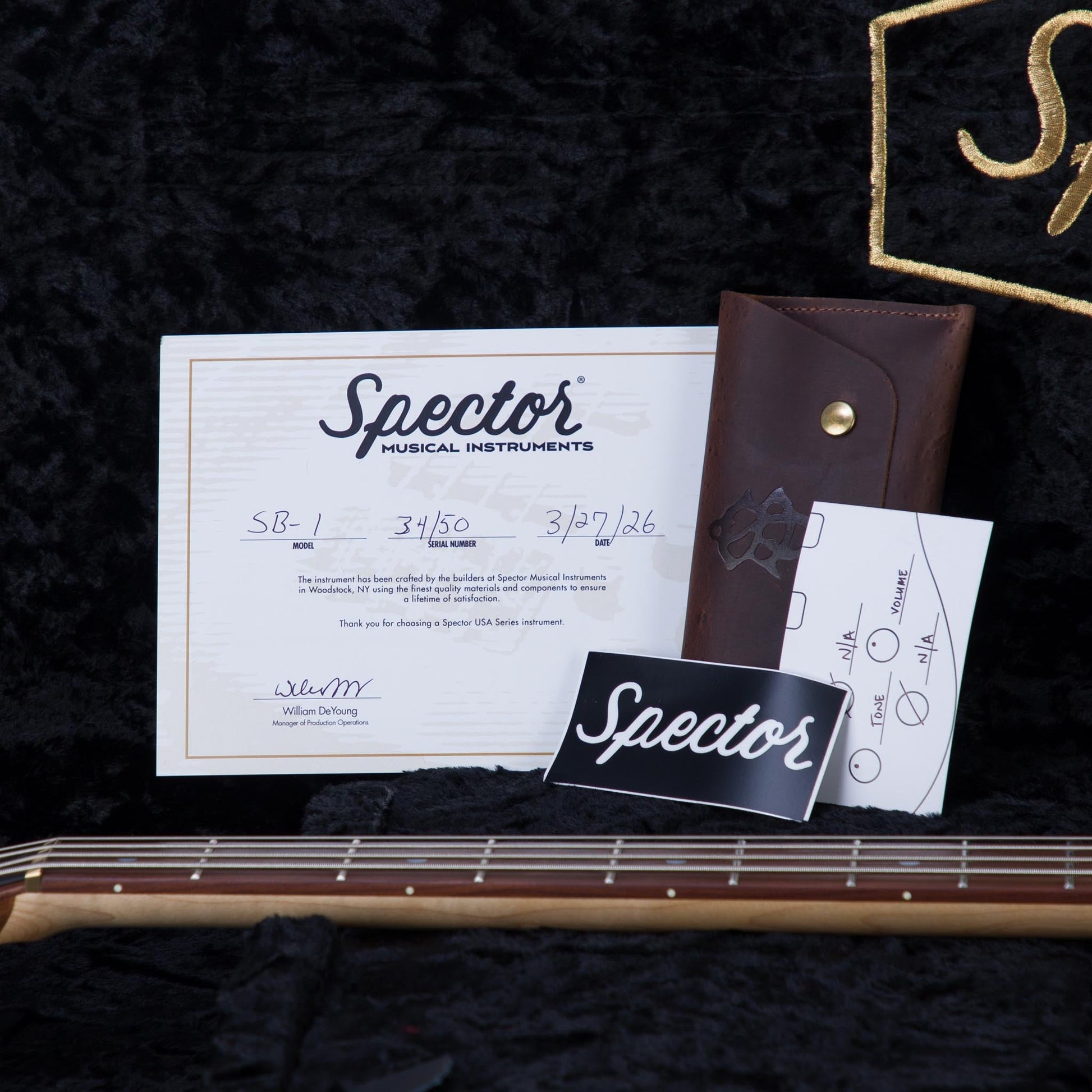 Spector USA Limited Edition SB-1 Walnut Electric Bass Guitar - #34