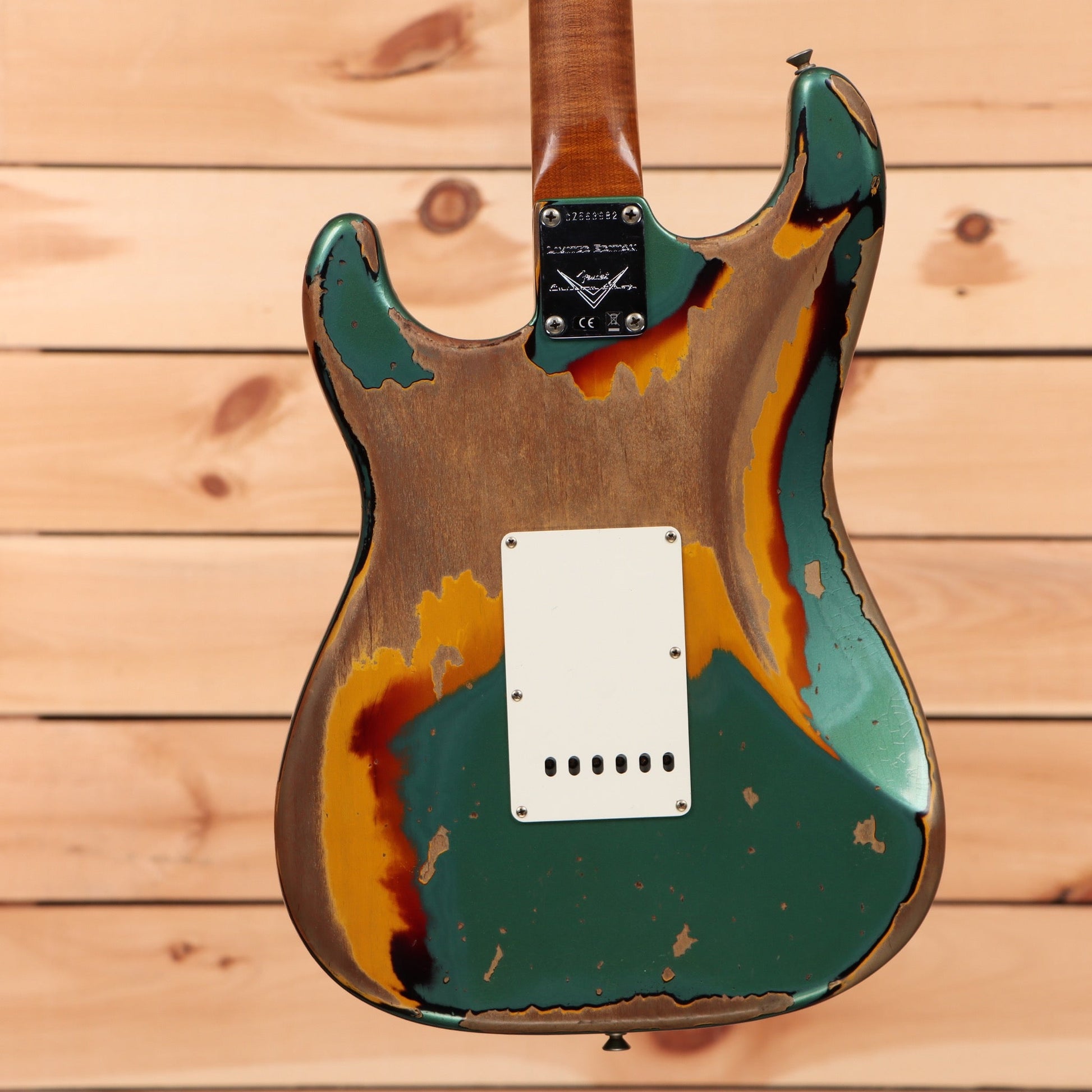 Fender Custom Shop Limited Roasted 1961 Stratocaster Super Heavy Relic - Aged Sherwood Green Metallic over 3 Color Sunburst