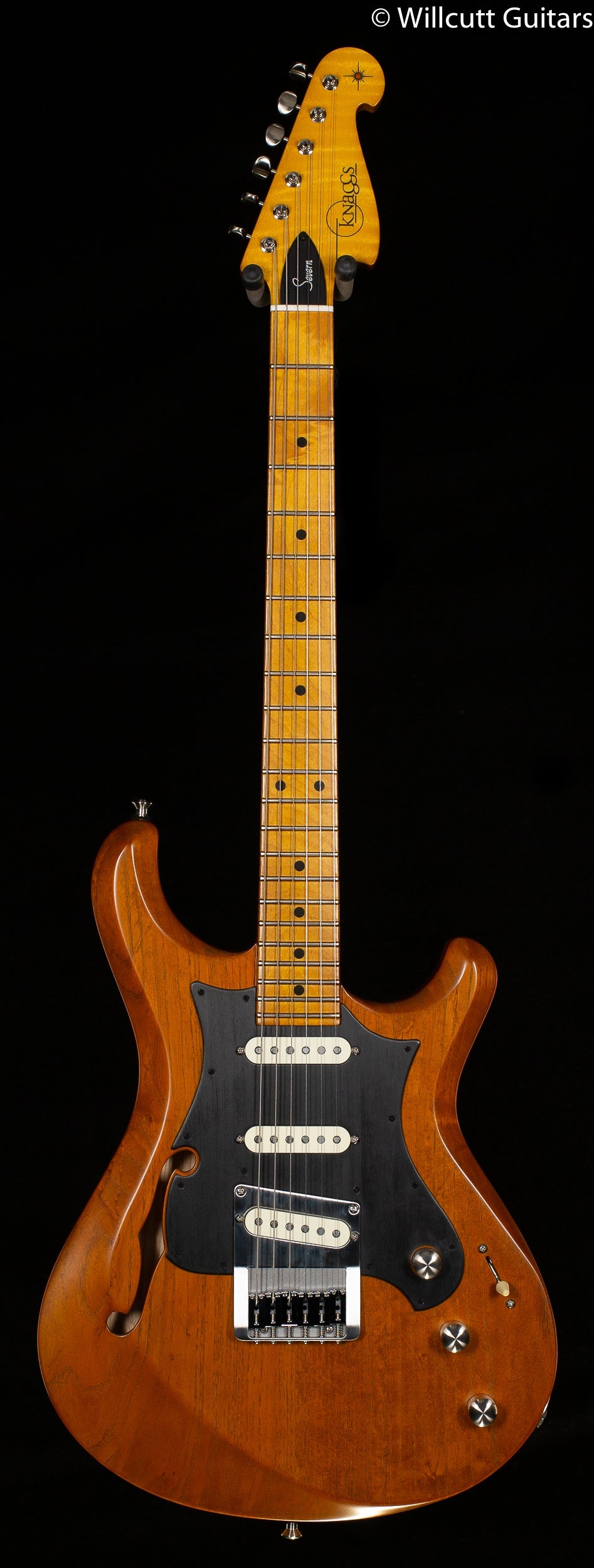 Knaggs Chesapeake Severn Hollowbody Hardtail SSS Butterscotch (258)