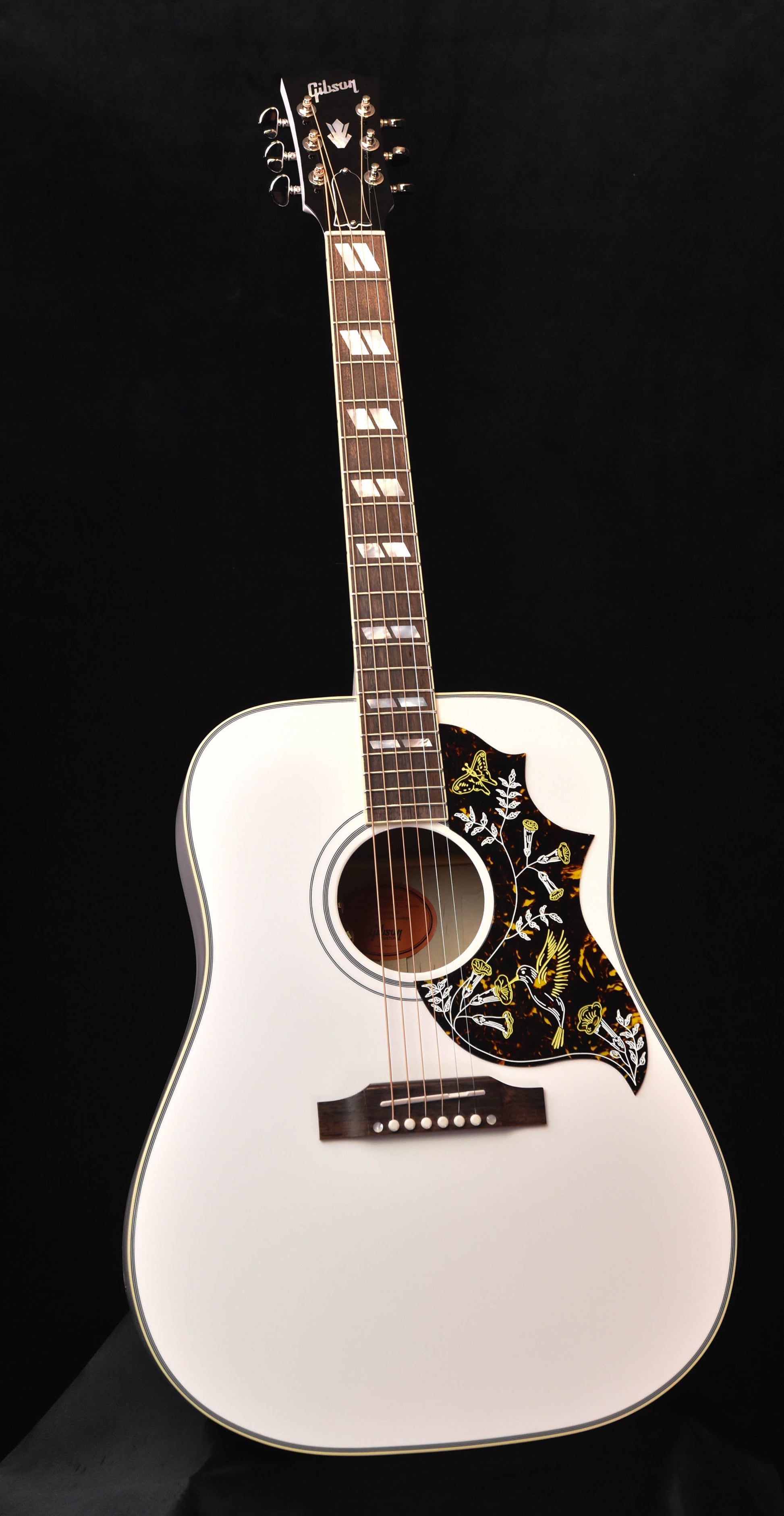 Gibson Custom Shop Hummingbird Maple Alpine White Gloss Acoustic Guitar