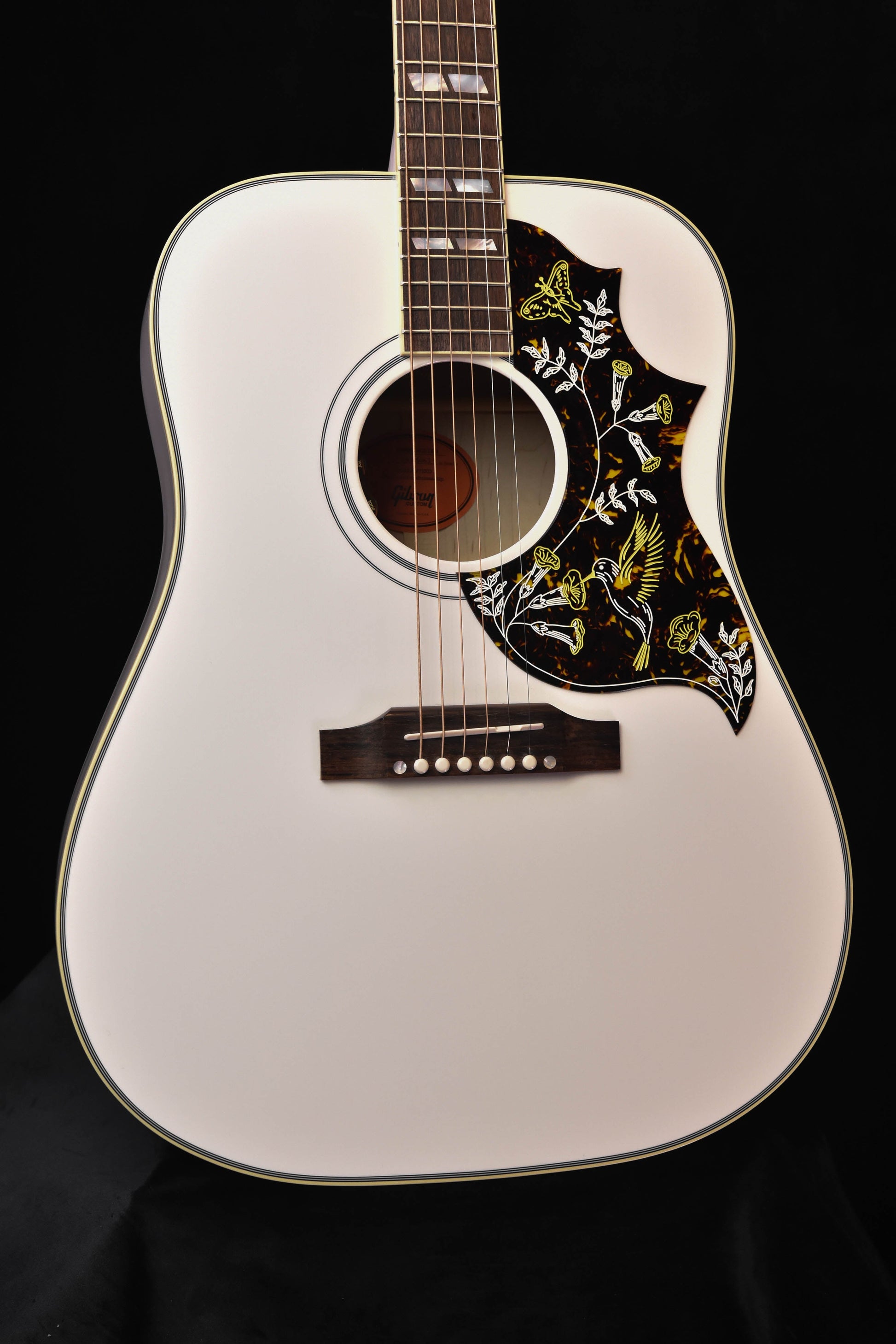 Gibson Custom Shop Hummingbird Maple Alpine White Gloss Acoustic Guitar