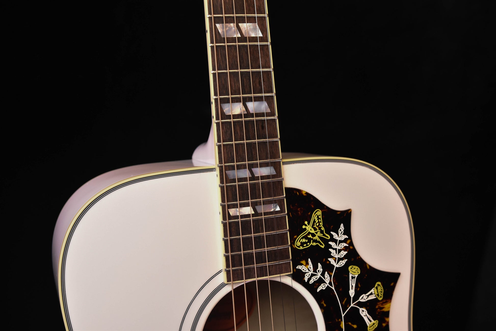 Gibson Custom Shop Hummingbird Maple Alpine White Gloss Acoustic Guitar
