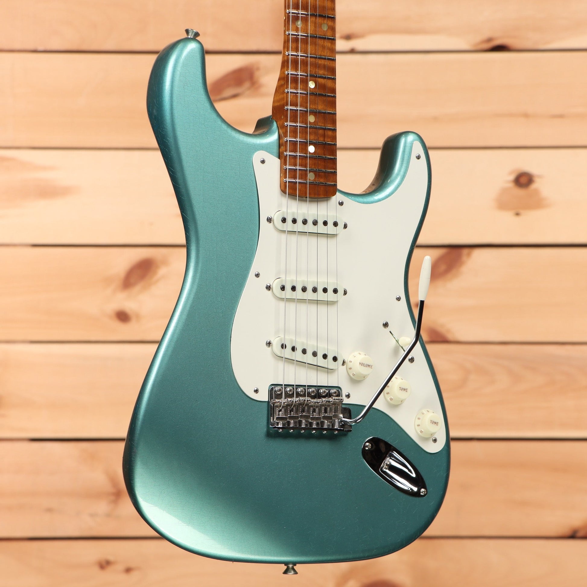 Fender Custom Shop Limited Roasted Pine Stratocaster Relic - Aged Teal Green Metallic