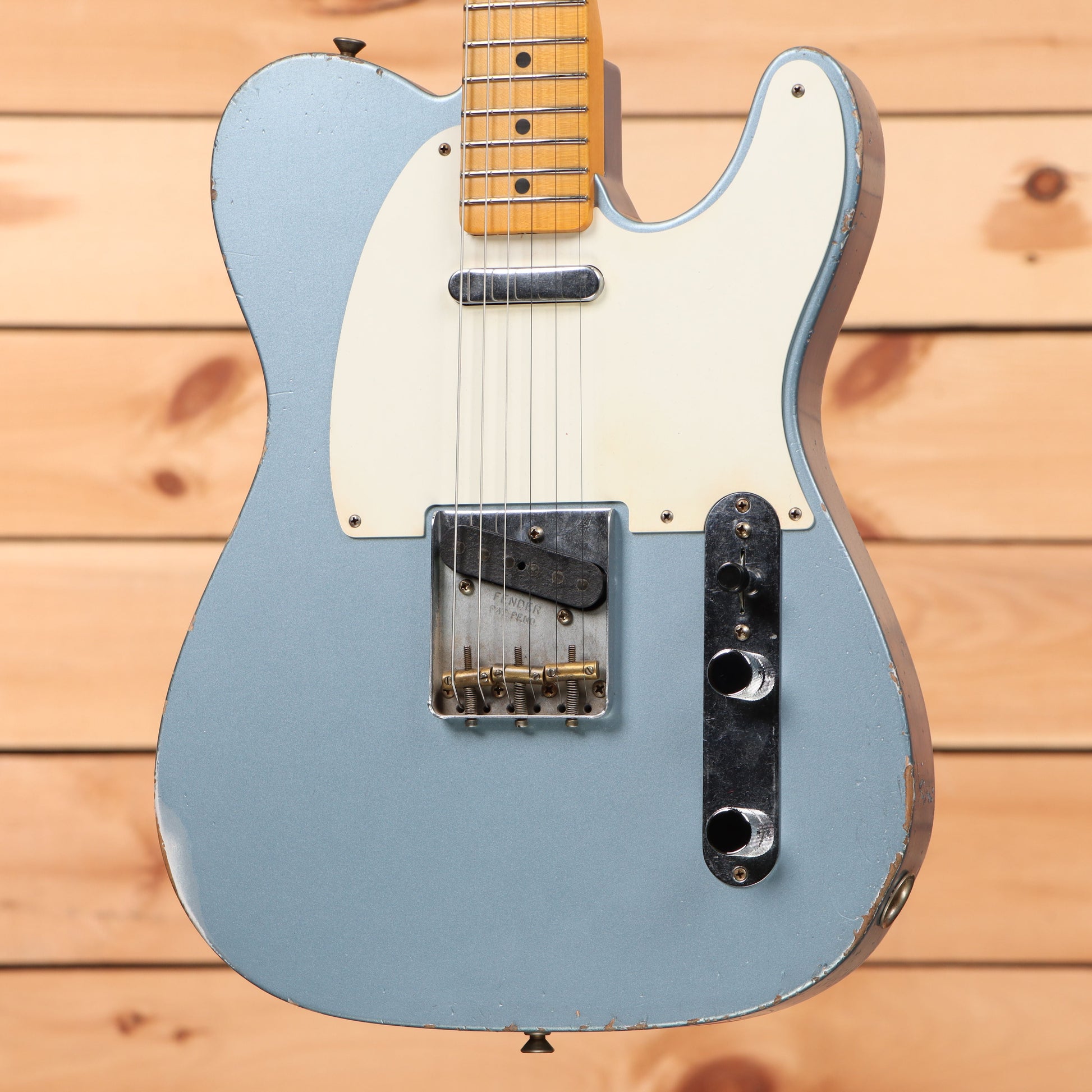 Fender Custom Shop Limited Masterbuilt Greg Fessler 1958 Telecaster Relic - Ice Blue Metallic