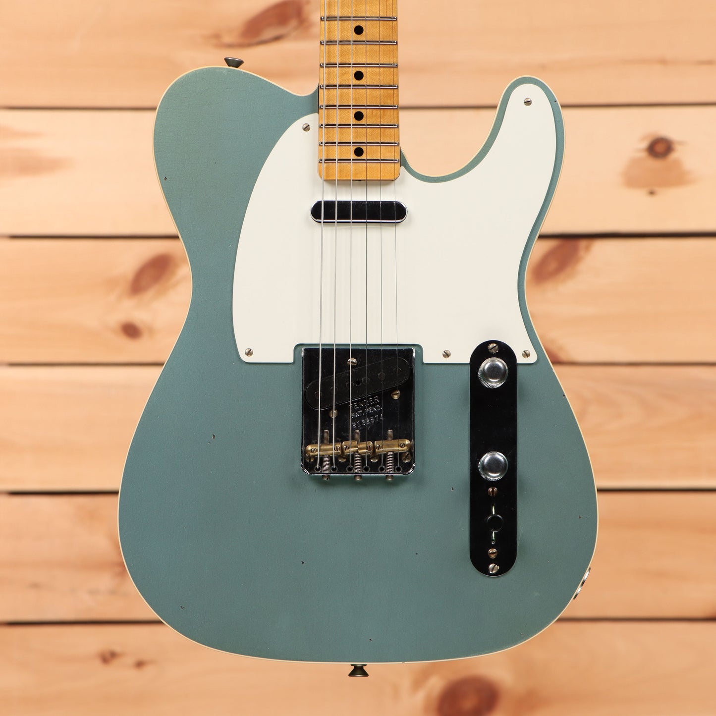 Fender Custom Shop Limited Reverse 1950's Telecaster Custom Relic - Faded/Aged Teal Green Metallic
