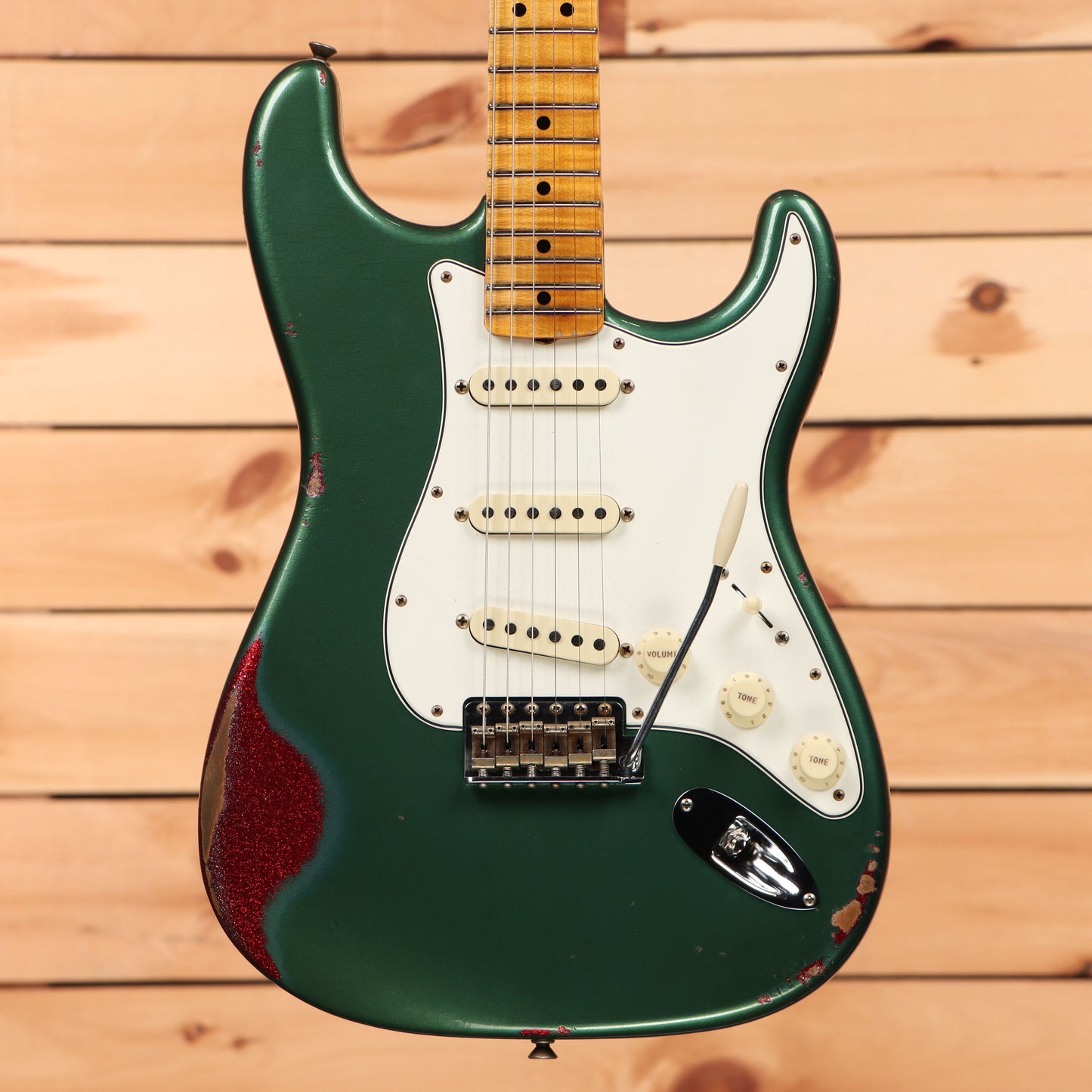 Fender Custom Shop Limited Fat '64 Stratocaster Relic - Aged Sherwood Metallic over Red Sparkle