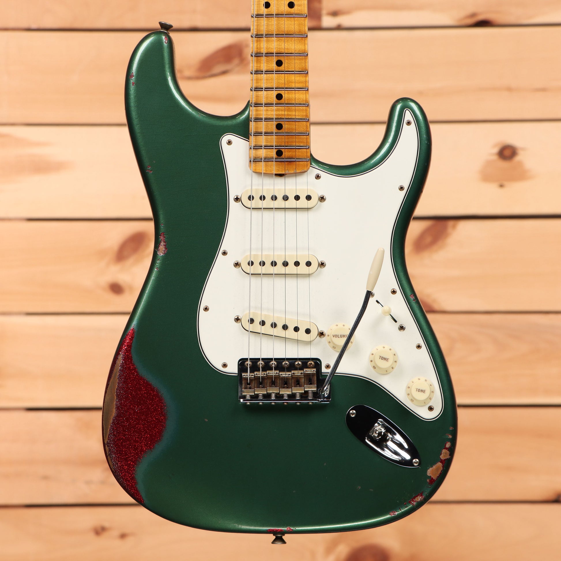 Fender Custom Shop Limited Fat '64 Stratocaster Relic - Aged Sherwood Metallic over Red Sparkle