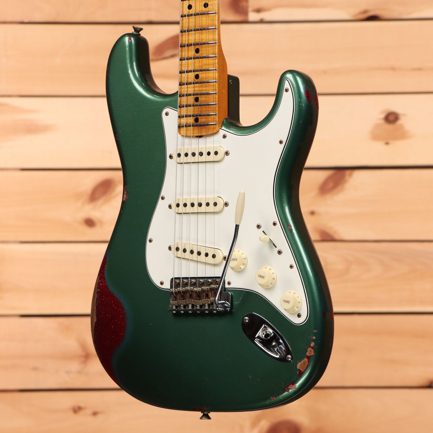 Fender Custom Shop Limited Fat '64 Stratocaster Relic - Aged Sherwood Metallic over Red Sparkle