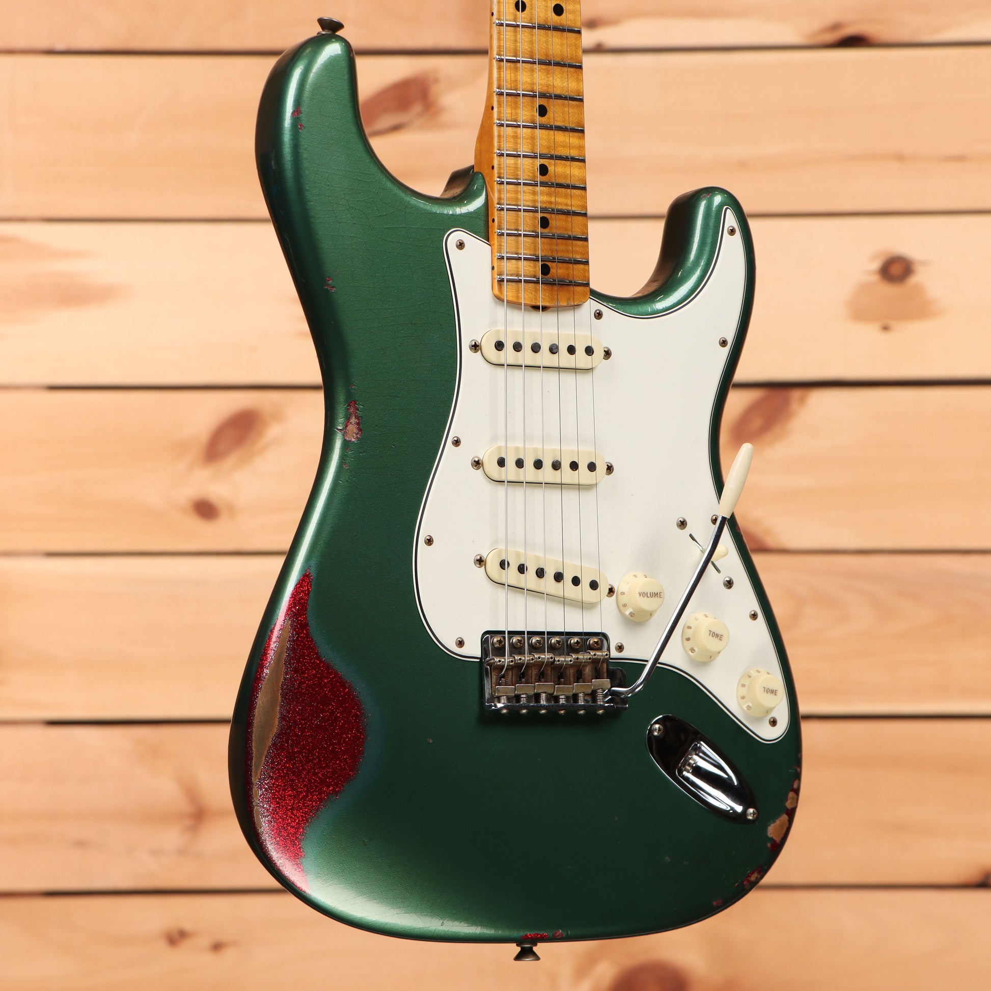 Fender Custom Shop Limited Fat '64 Stratocaster Relic - Aged Sherwood Metallic over Red Sparkle