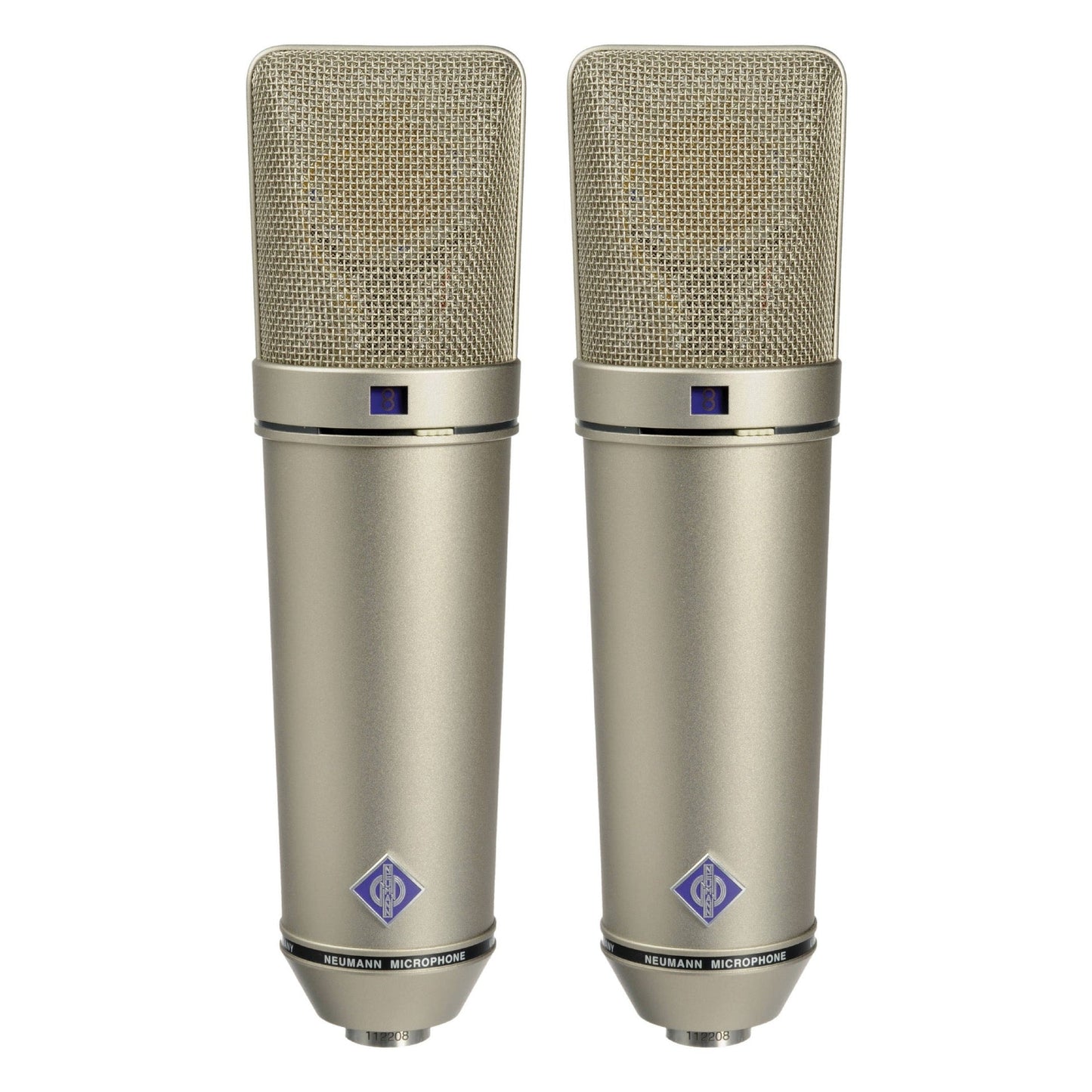 Neumann U 87 Ai Condenser Microphone Set Z Matched Pair Stereo Set, Nickel