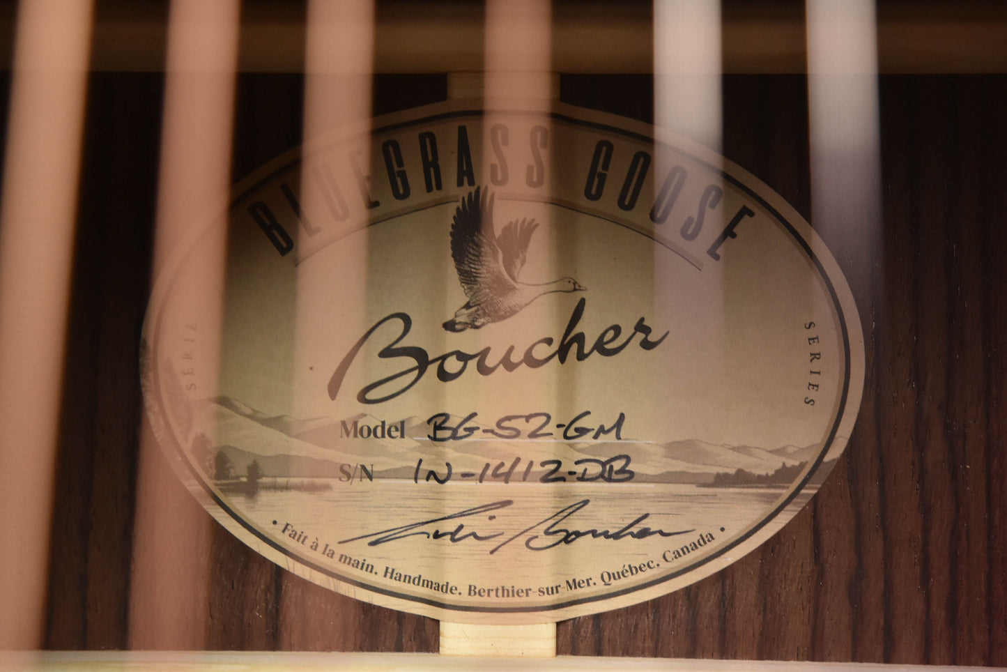 Boucher Bluegrass Goose Dreadnought BG-52-GM Adirondack Spruce and Indian Rosewood Acoustic Guitar (Copy)