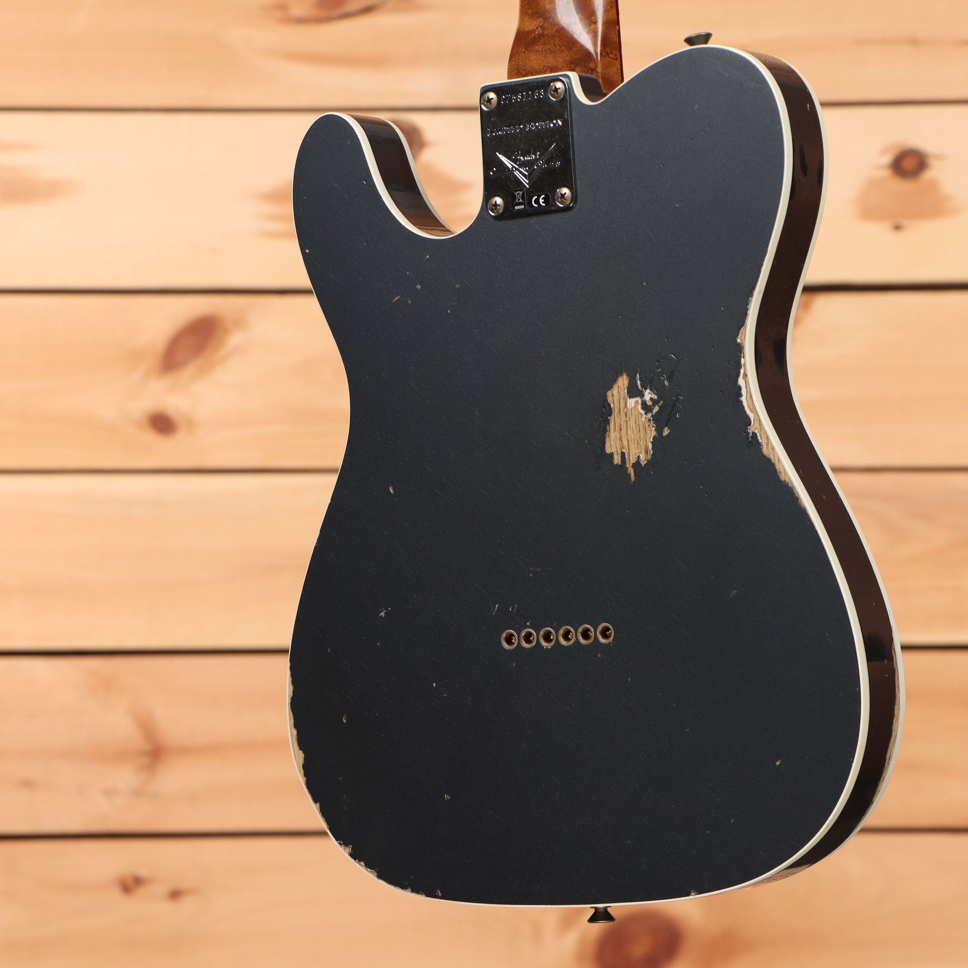 Fender Custom Shop Limited HS Telecaster Custom Relic - Aged Charcoal Frost Metallic