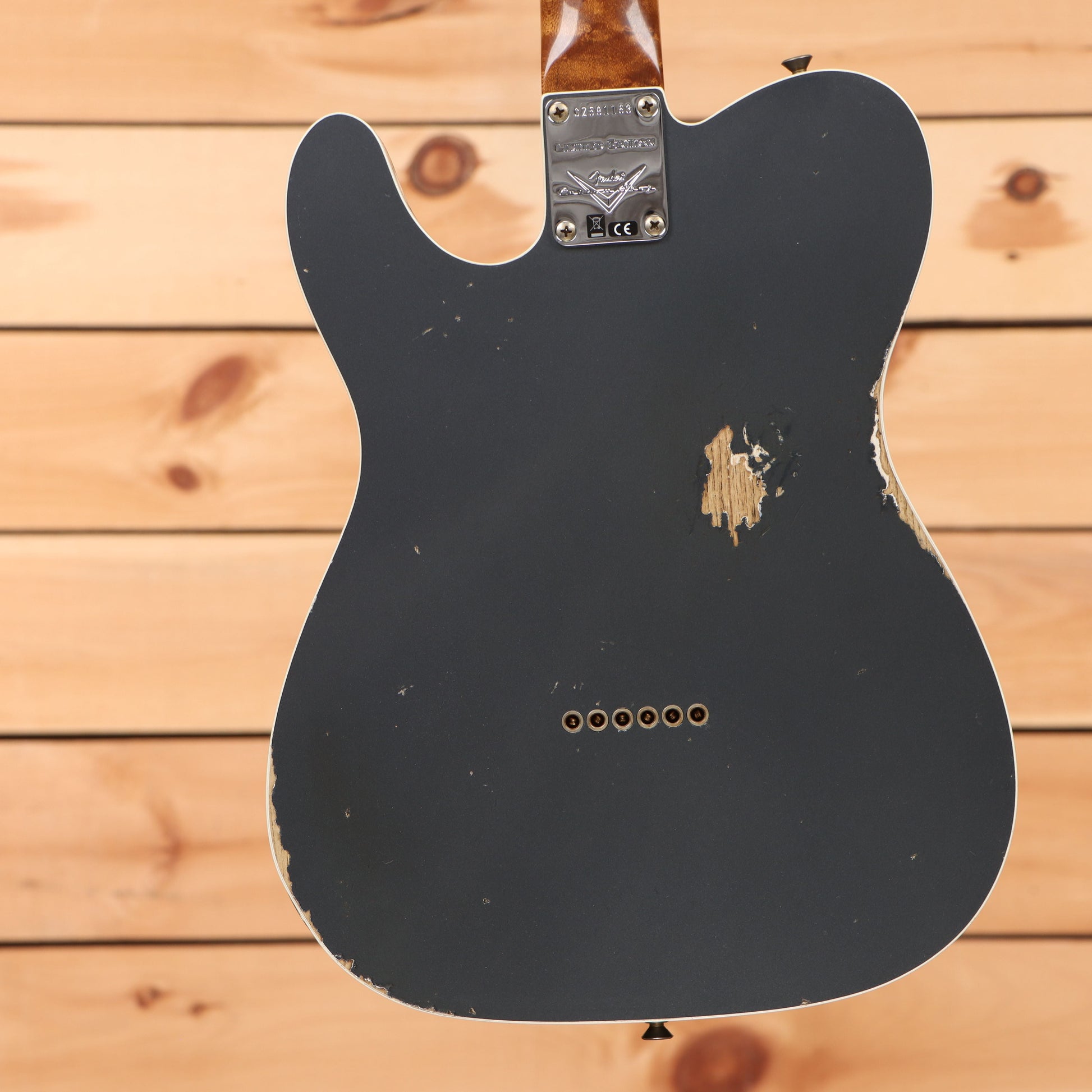 Fender Custom Shop Limited HS Telecaster Custom Relic - Aged Charcoal Frost Metallic
