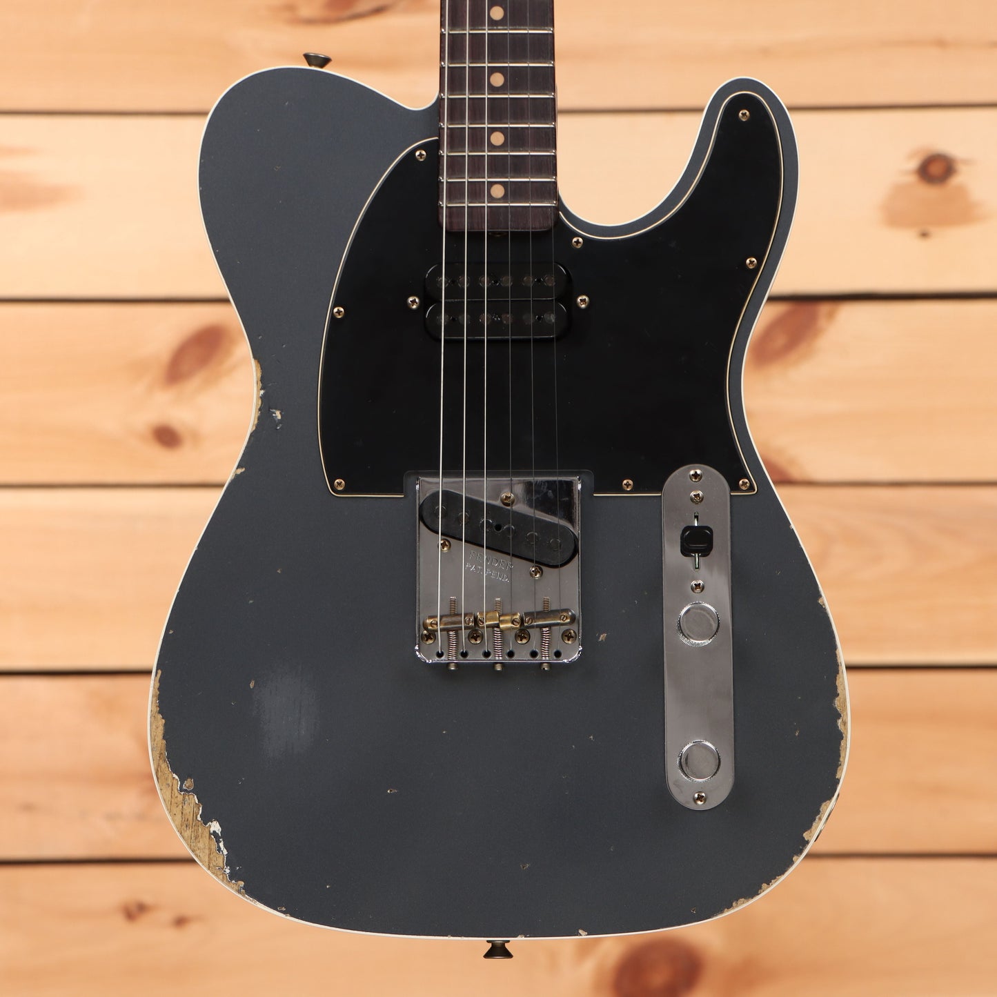 Fender Custom Shop Limited HS Telecaster Custom Relic - Aged Charcoal Frost Metallic
