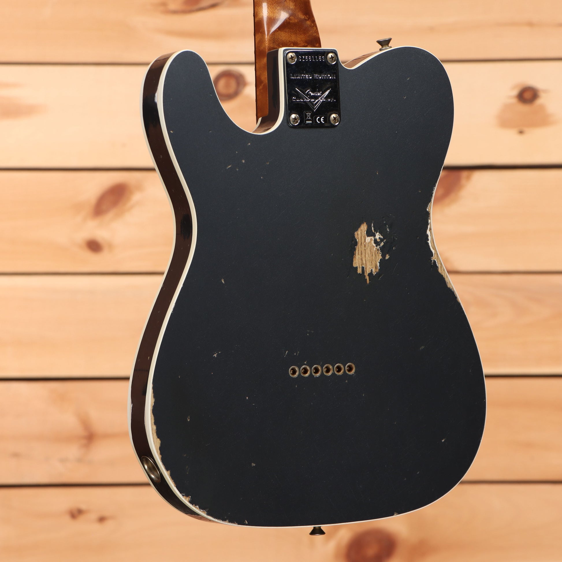 Fender Custom Shop Limited HS Telecaster Custom Relic - Aged Charcoal Frost Metallic