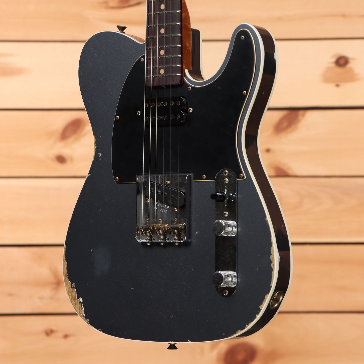 Fender Custom Shop Limited HS Telecaster Custom Relic - Aged Charcoal Frost Metallic