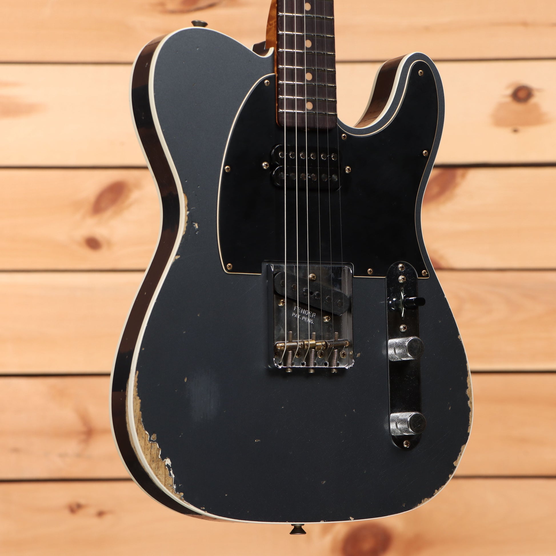Fender Custom Shop Limited HS Telecaster Custom Relic - Aged Charcoal Frost Metallic