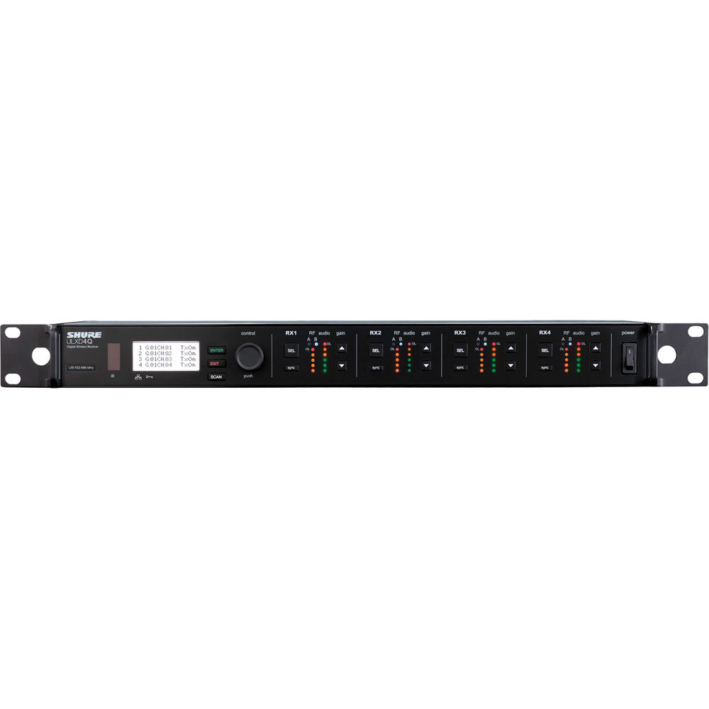 Shure ULXD4Q Quad-Channel Digital Wireless Receiver, G50 Band