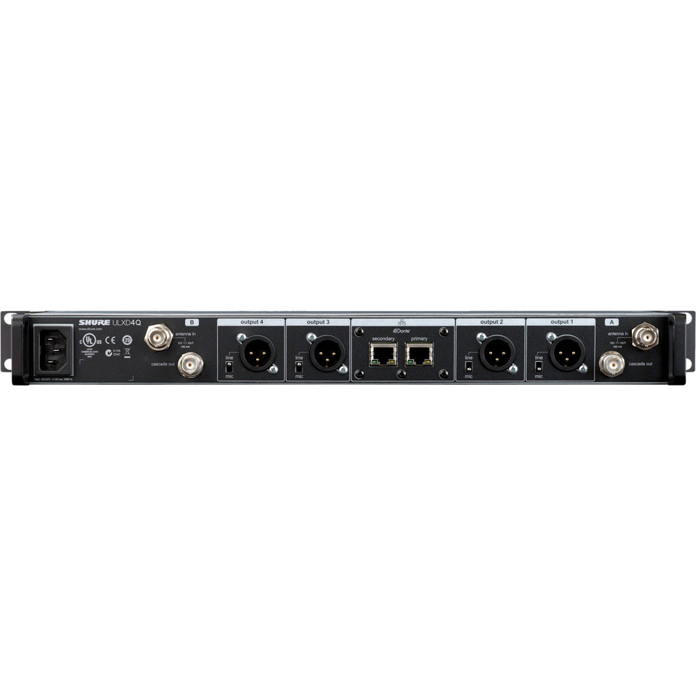 Shure ULXD4Q Quad-Channel Digital Wireless Receiver, G50 Band
