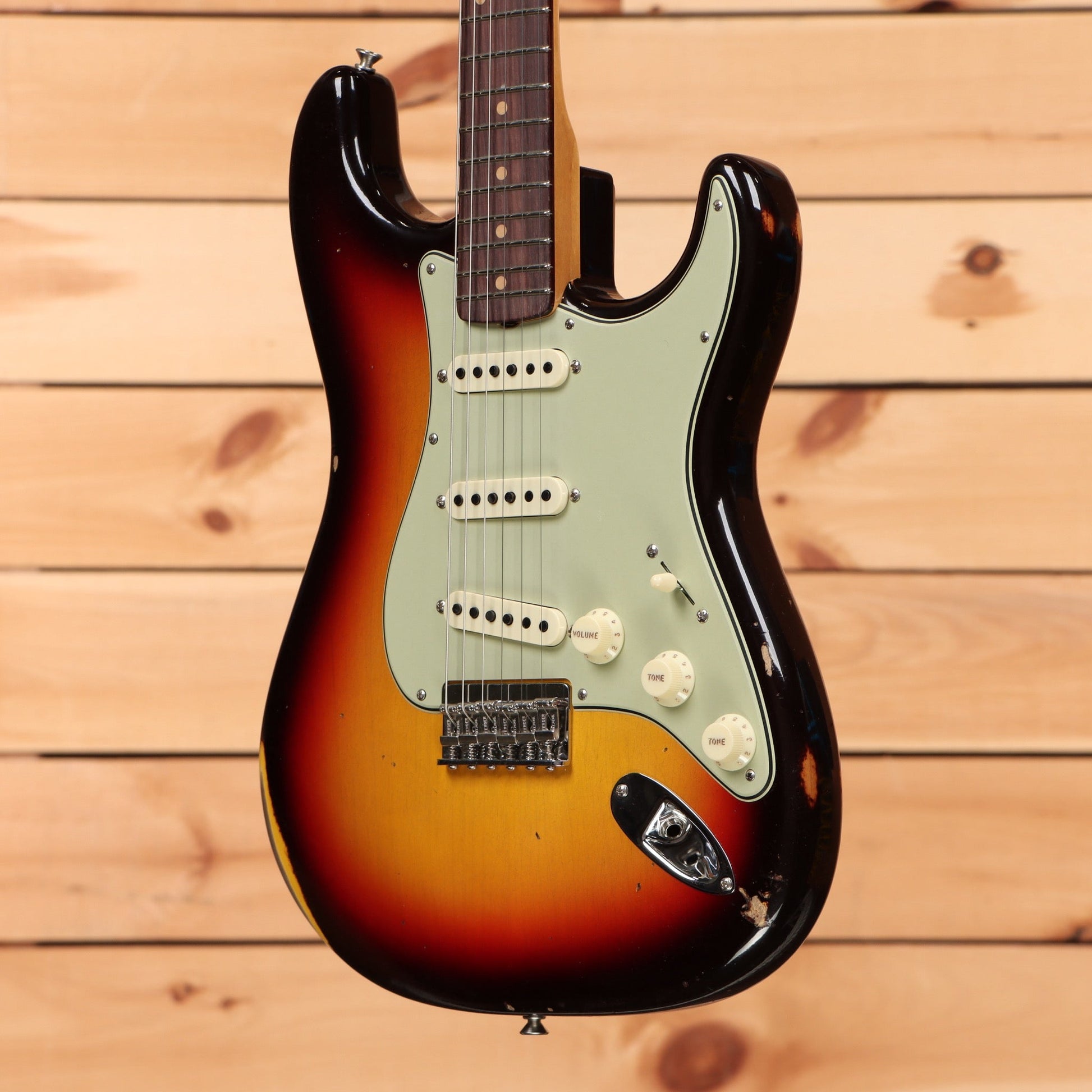 Fender Custom Shop Limited 1959 Stratocaster Hardtail Relic - Chocolate 3 Tone Sunburst
