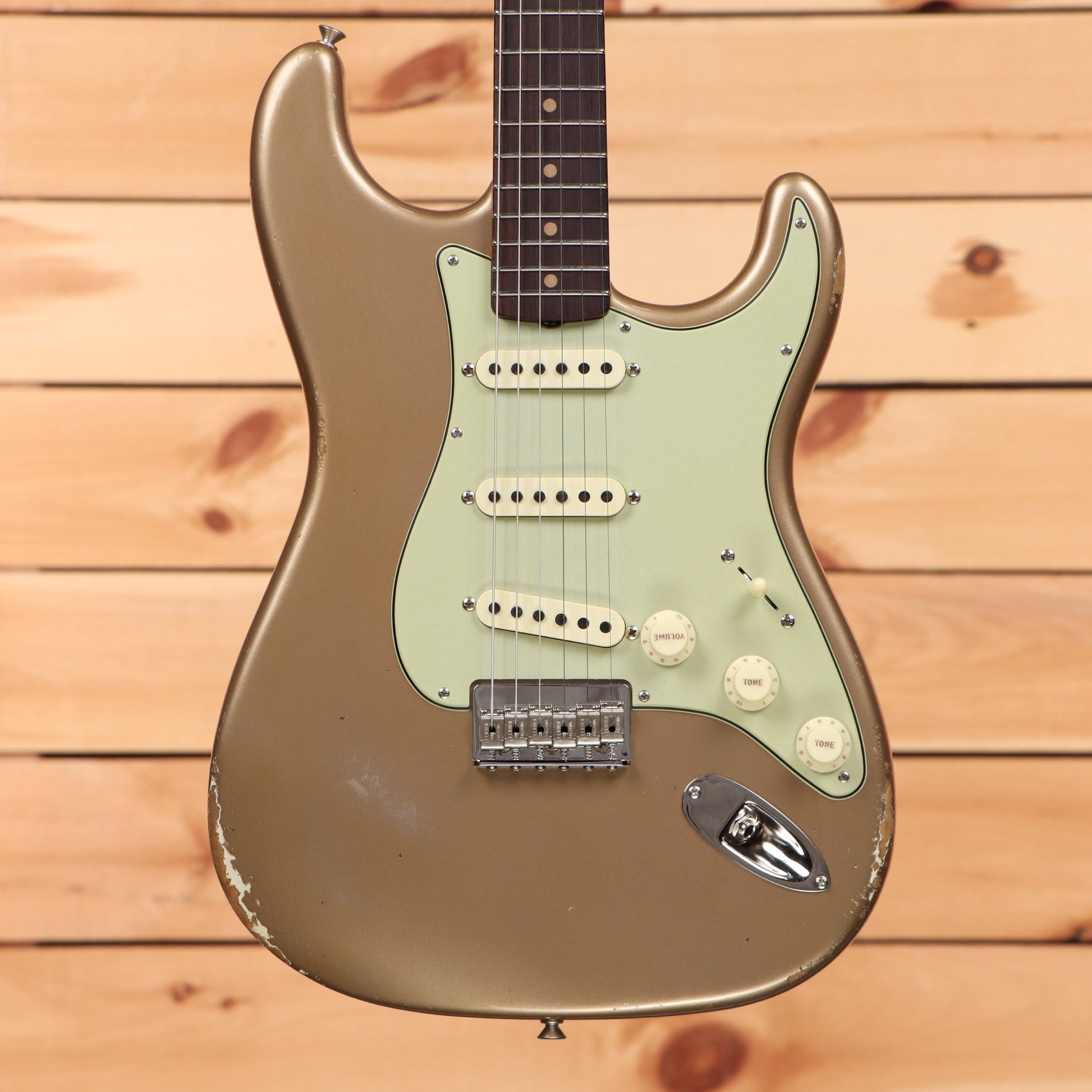 Fender Custom Shop Limited 1959 Stratocaster Hardtail Relic - Aged Shoreline Gold