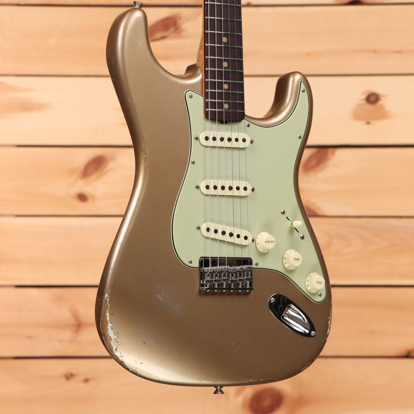 Fender Custom Shop Limited 1959 Stratocaster Hardtail Relic - Aged Shoreline Gold
