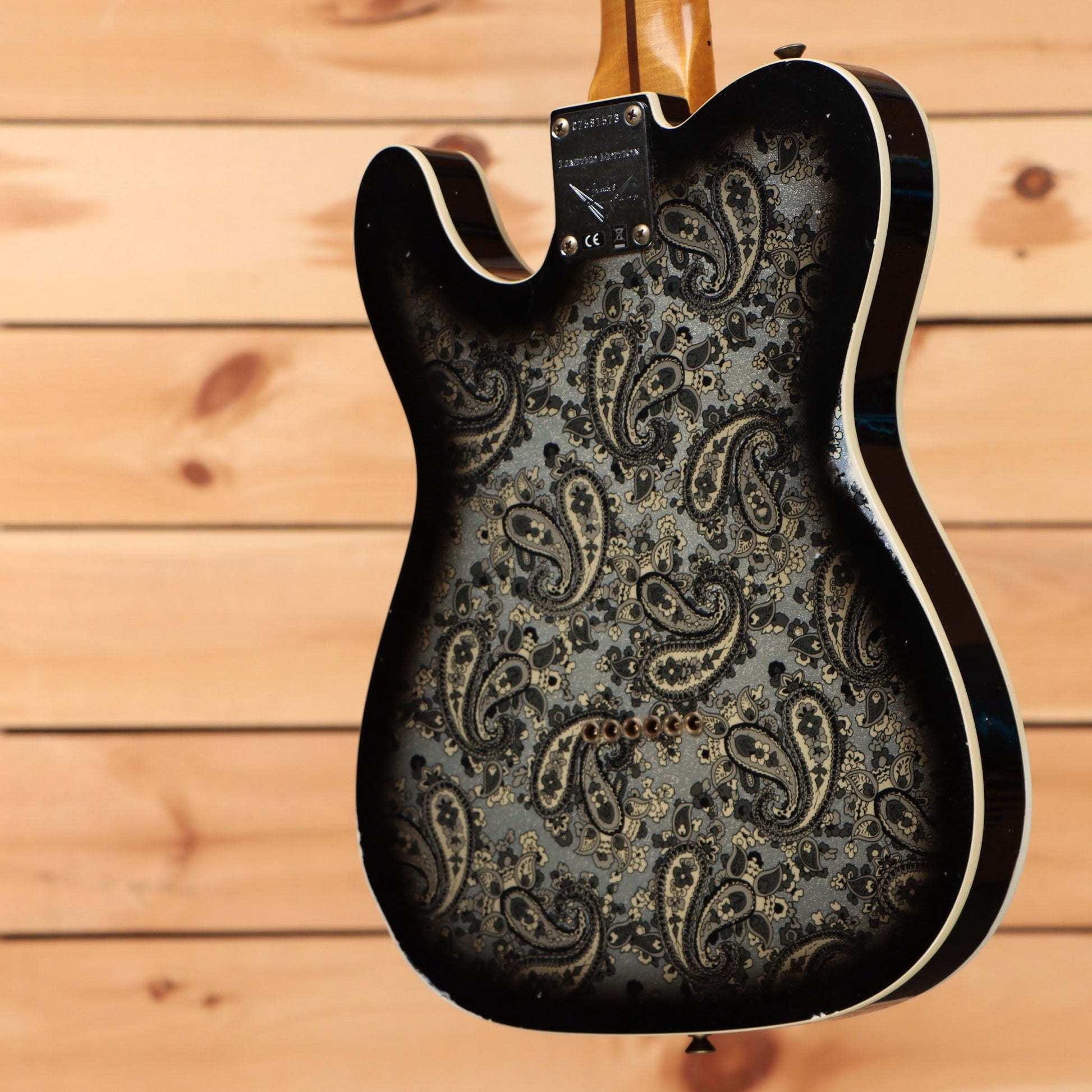 Fender Custom Shop Limited Dual P90 Black Paisley Tele Relic - Aged Black Paisley
