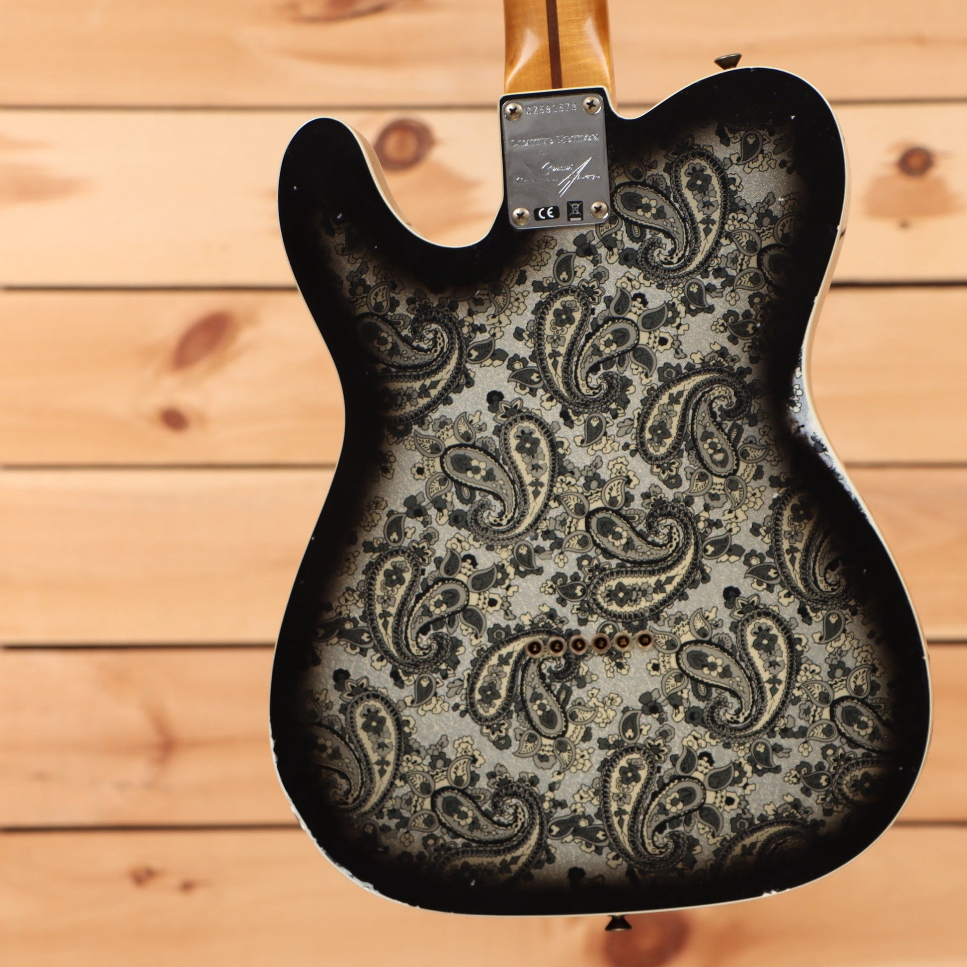 Fender Custom Shop Limited Dual P90 Black Paisley Tele Relic - Aged Black Paisley
