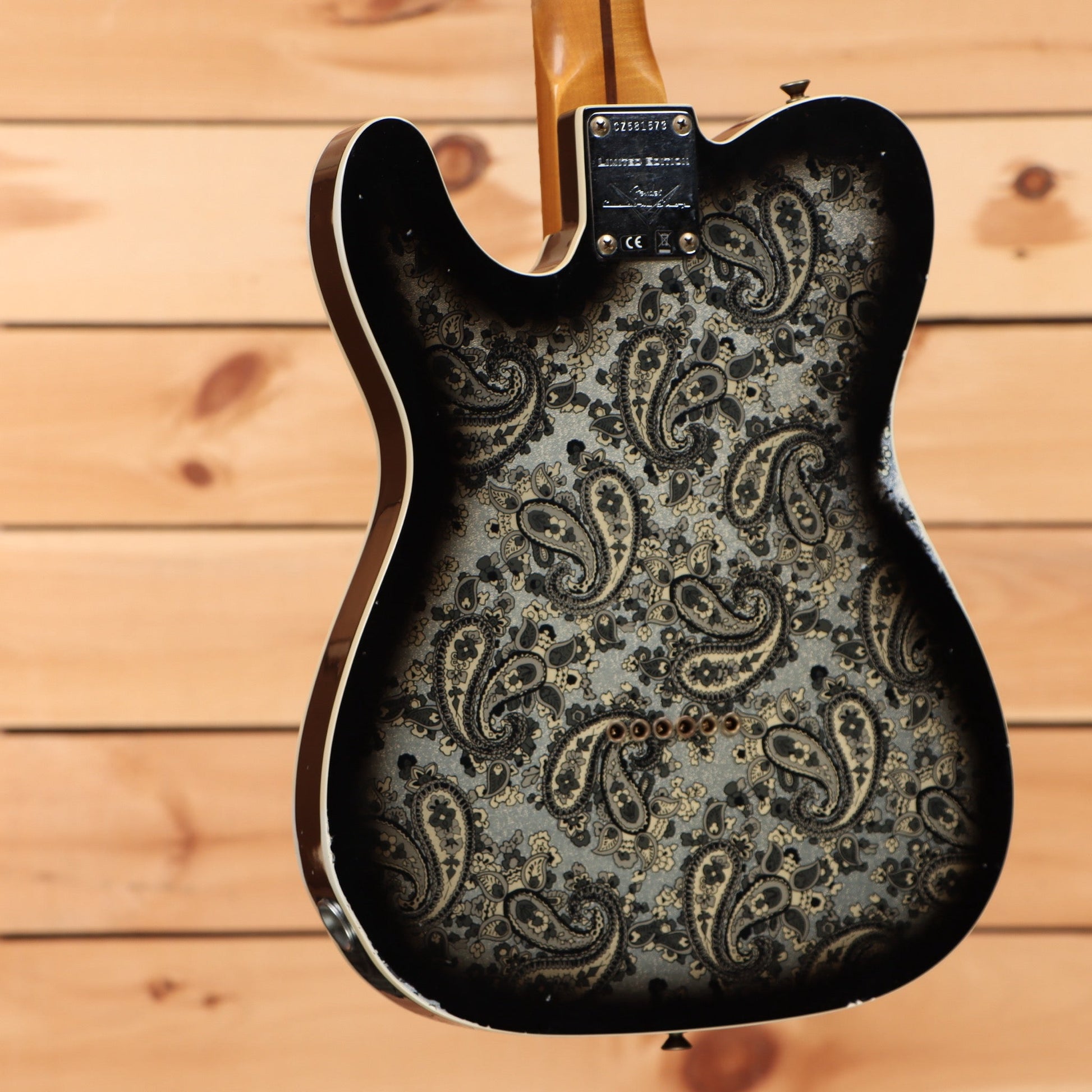 Fender Custom Shop Limited Dual P90 Black Paisley Tele Relic - Aged Black Paisley