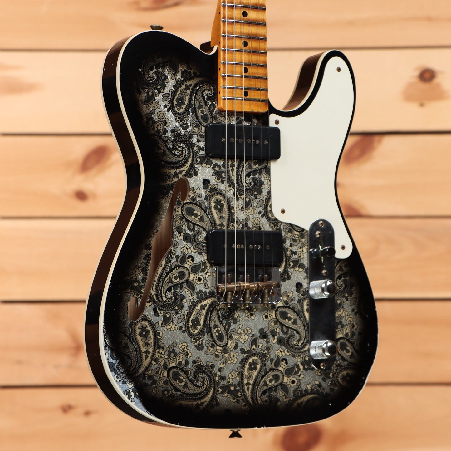 Fender Custom Shop Limited Dual P90 Black Paisley Tele Relic - Aged Black Paisley