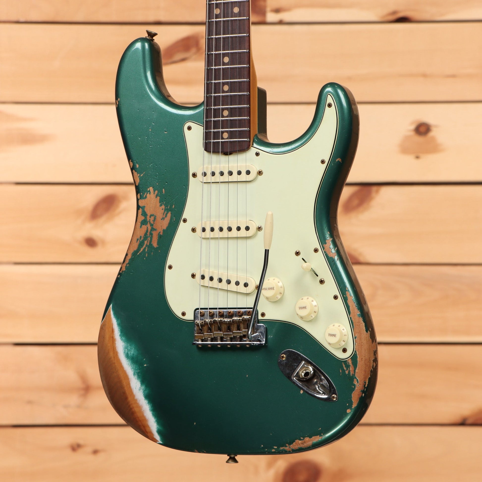 Fender Custom Shop Limited 1964 L-Series Stratocaster Heavy Relic - Aged Sherwood Green Metallic