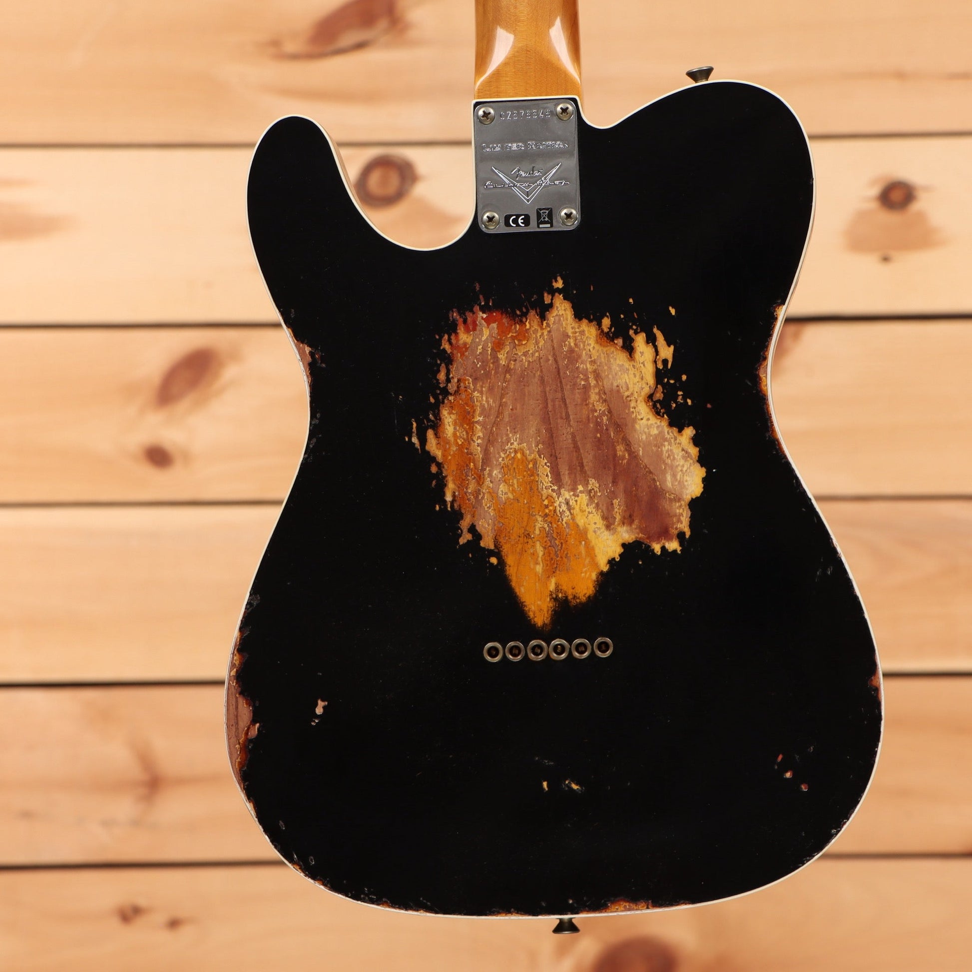 Fender Custom Shop Limited 1965 Telecaster Custom Heavy Relic - Aged Black over 3 Tone Sunburst