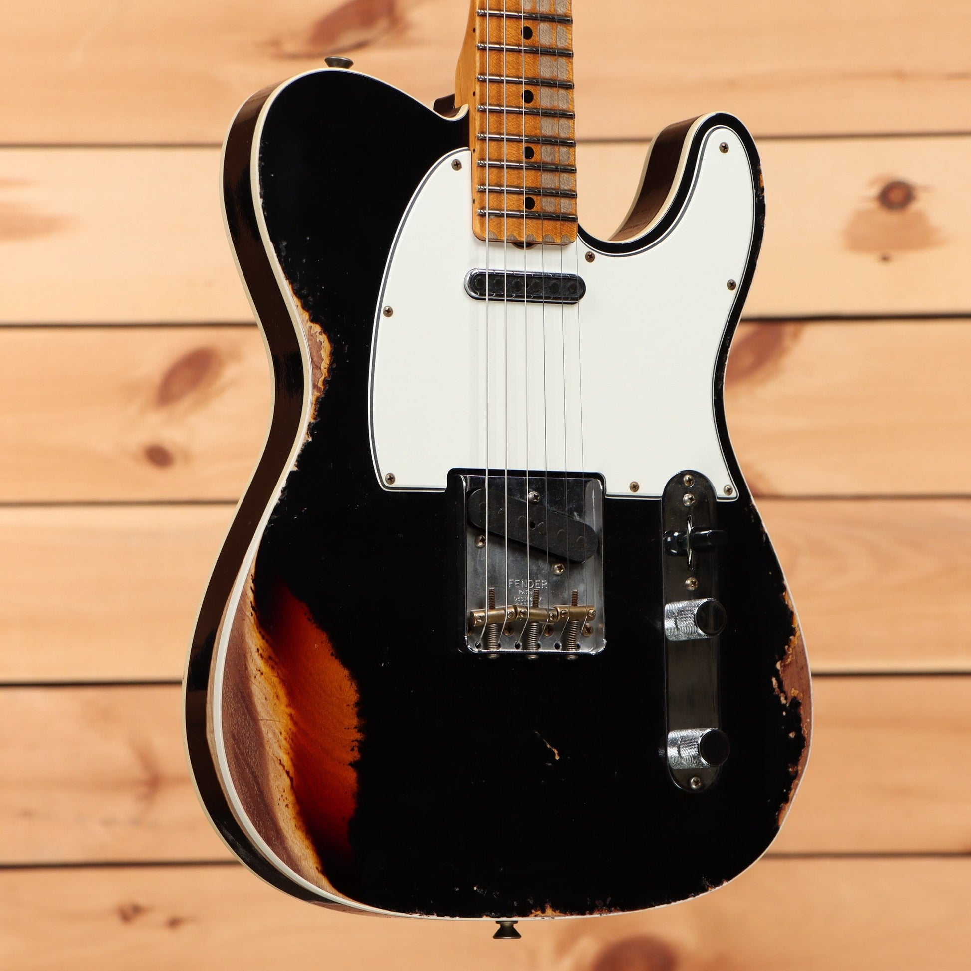Fender Custom Shop Limited 1965 Telecaster Custom Heavy Relic - Aged Black over 3 Tone Sunburst