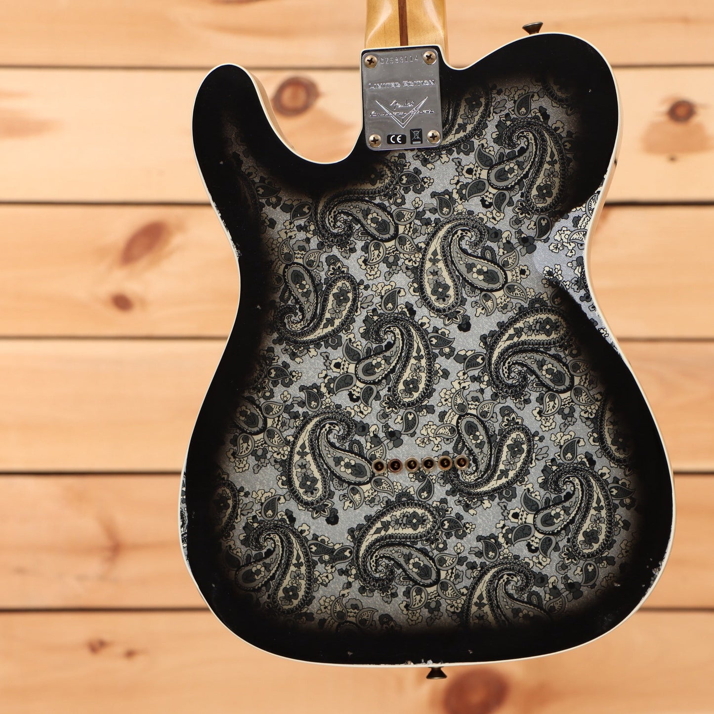 Fender Custom Shop Limited Dual P90 Black Paisley Tele Relic - Aged Black Paisley