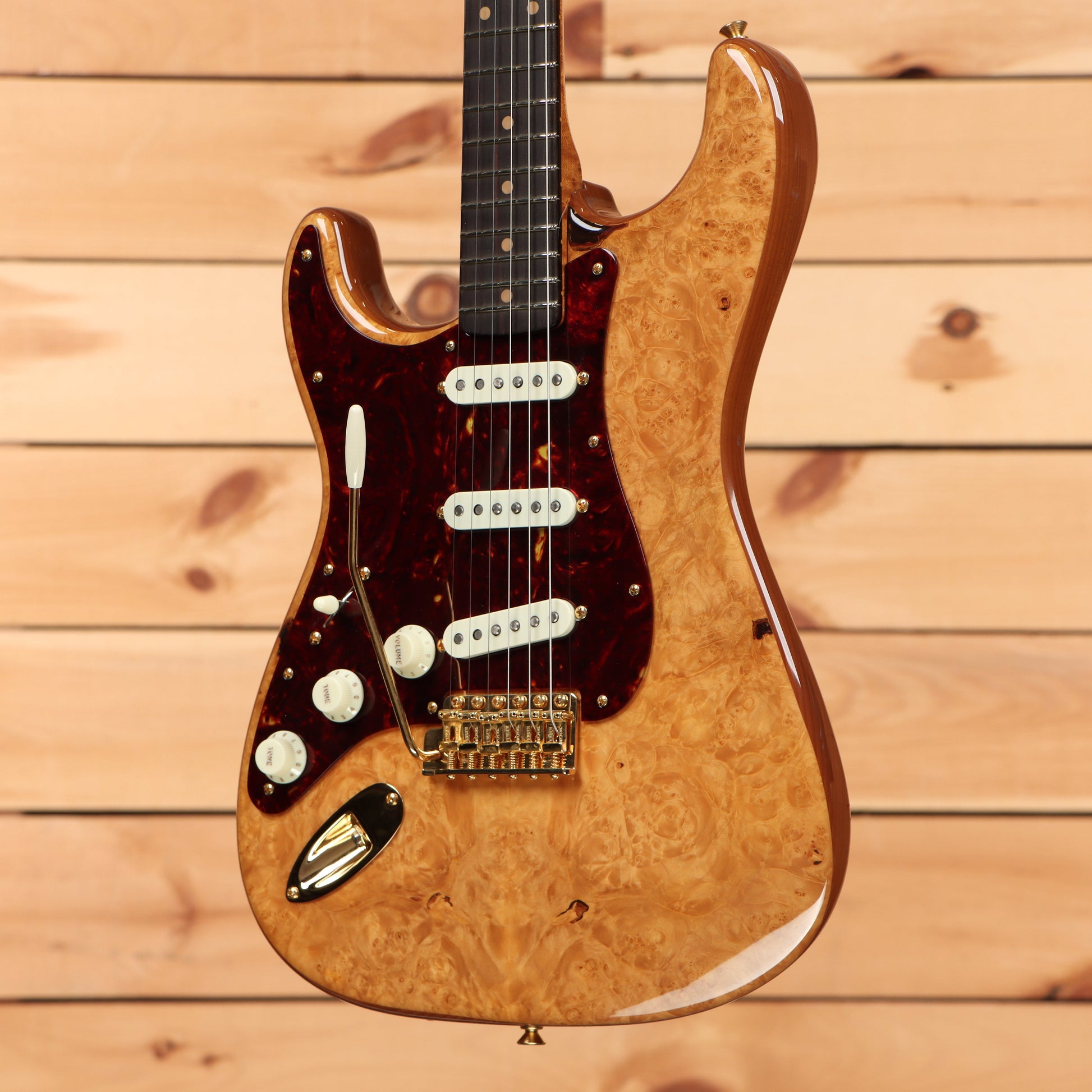 Fender Custom Shop Artisan Maple Burl Strat LH - Aged Natural