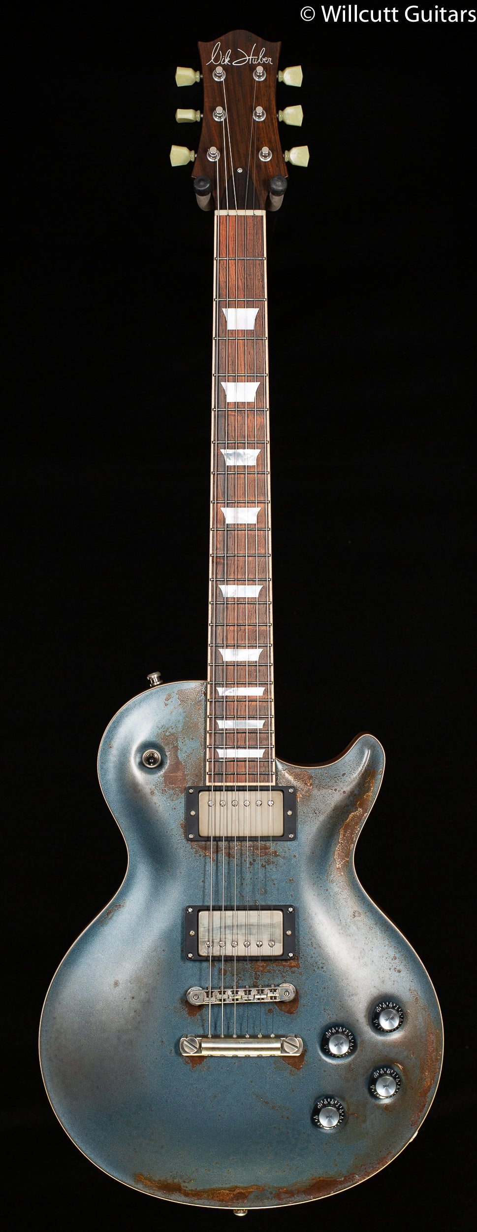 Nik Huber Orca '59 Rusty Petrol Blue Brazilian Neck