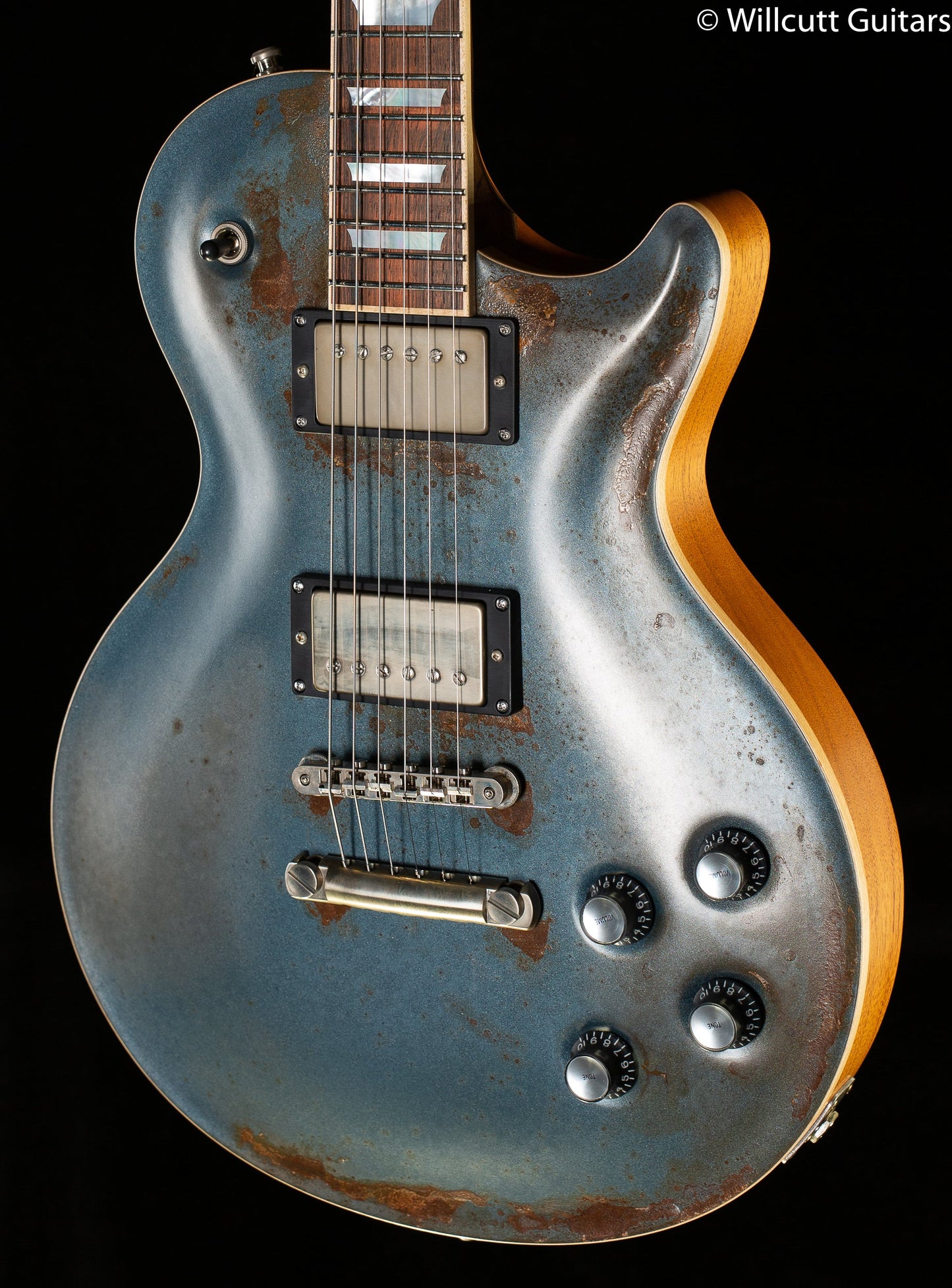 Nik Huber Orca '59 Rusty Petrol Blue Brazilian Neck