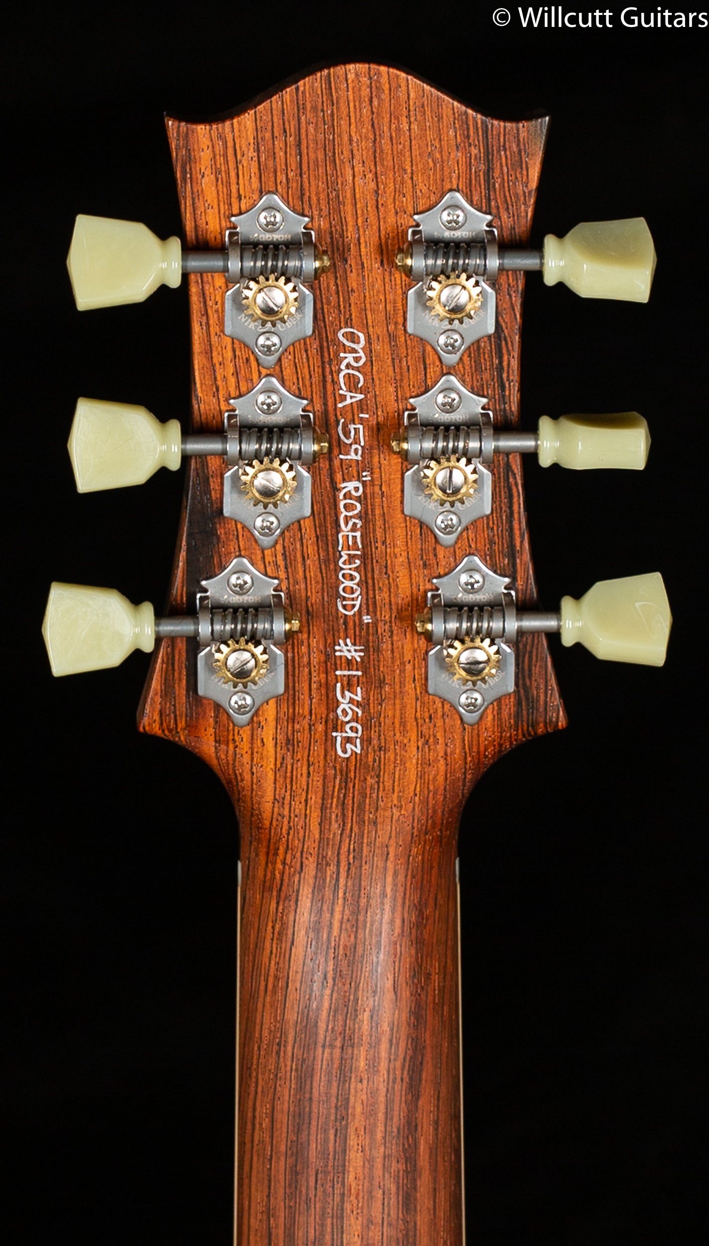 Nik Huber Orca '59 Rusty Petrol Blue Brazilian Neck