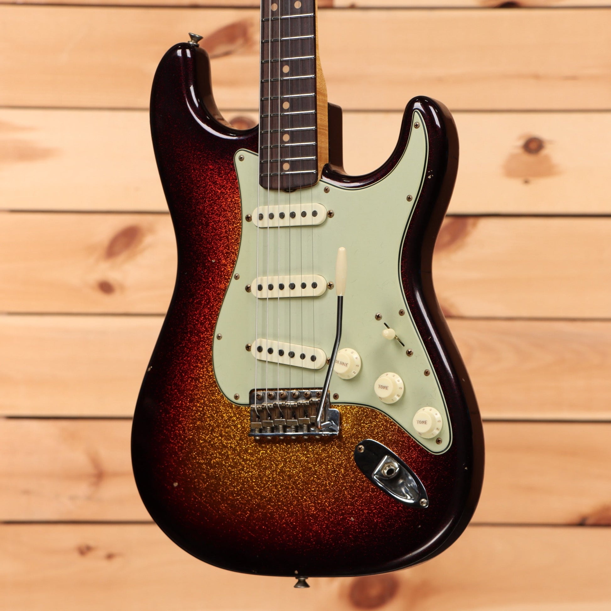 Fender Custom Shop Limited 1963 Sparkle Stratocaster Journeyman Relic - Sparkle 3 Color Sunburst