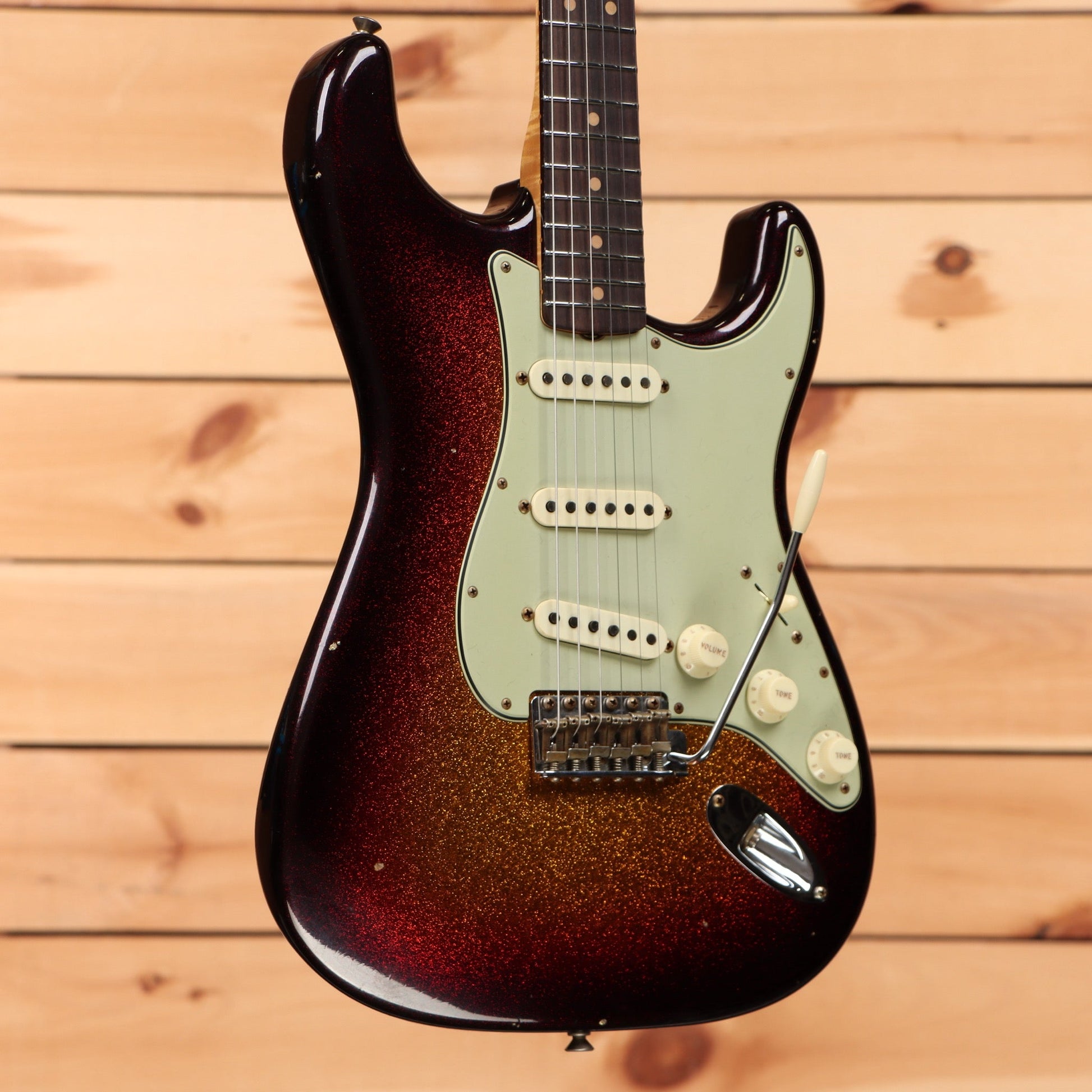 Fender Custom Shop Limited 1963 Sparkle Stratocaster Journeyman Relic - Sparkle 3 Color Sunburst