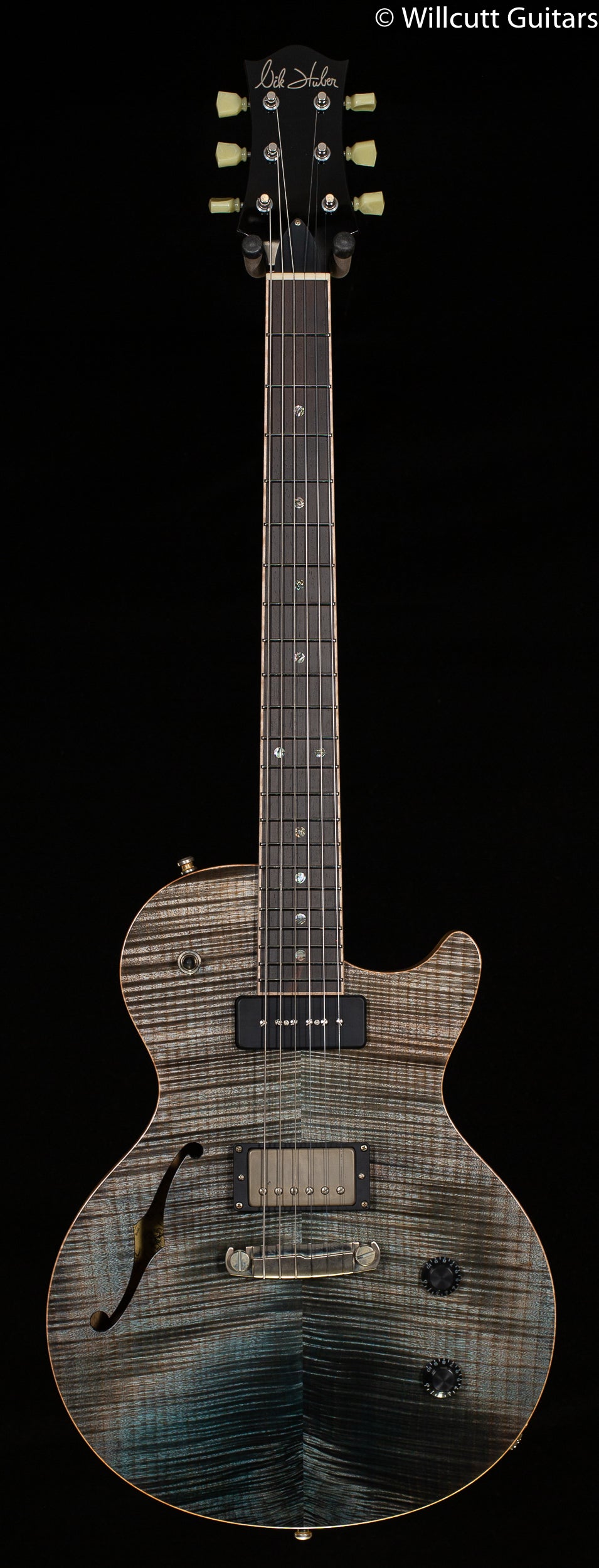 Nik Huber Krautster II Custom Grey Blue Semihollow