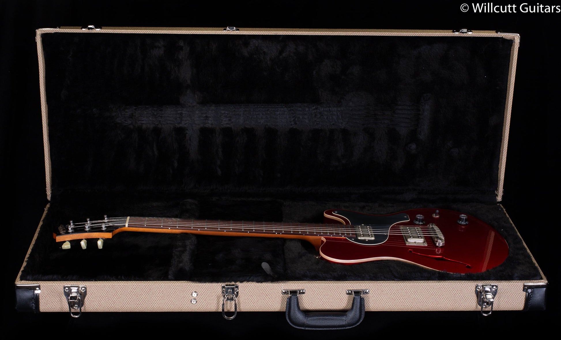 Nik Huber Surfmeister Semi-Hollow Candy Apple Red Highgloss Finish