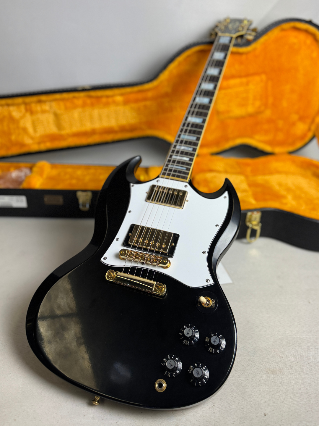 SOLD - Gibson Custom Shop SG Custom with 'Back in Black' Upgrades - USA 2022