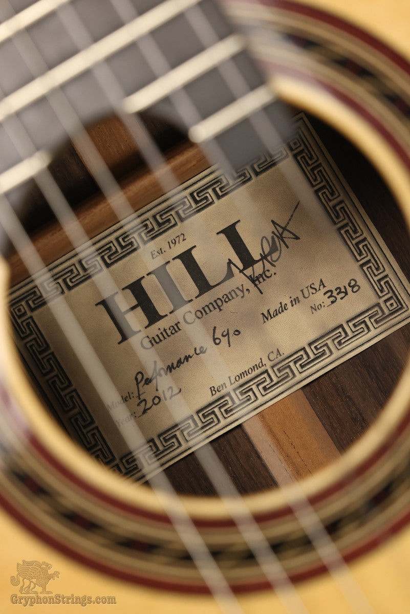 2012 Hill Guitars Performance Classical Guitar Used