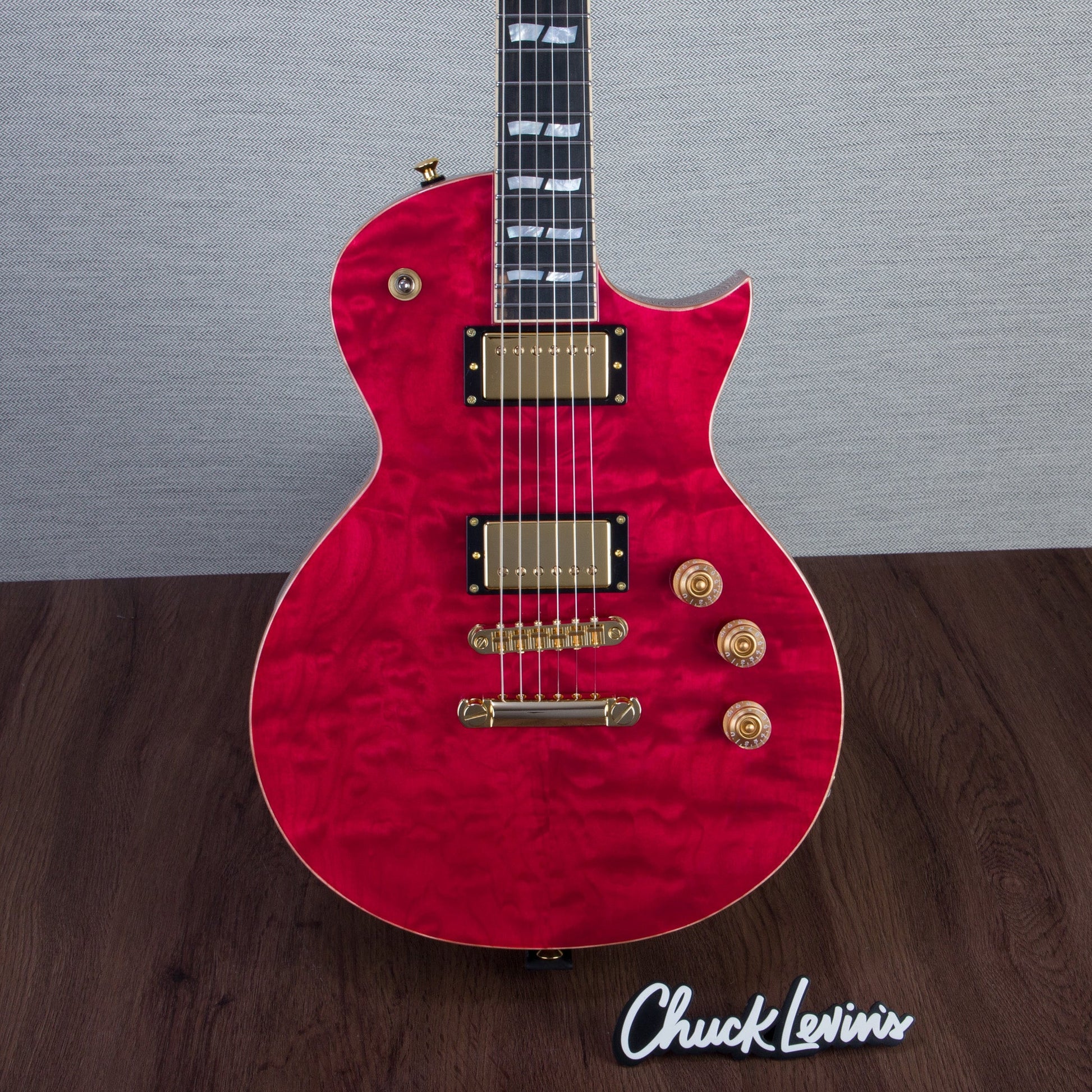 ESP USA Eclipse QM GH Electric Guitar - Raspberry - #US24124 - Mint, Open Box