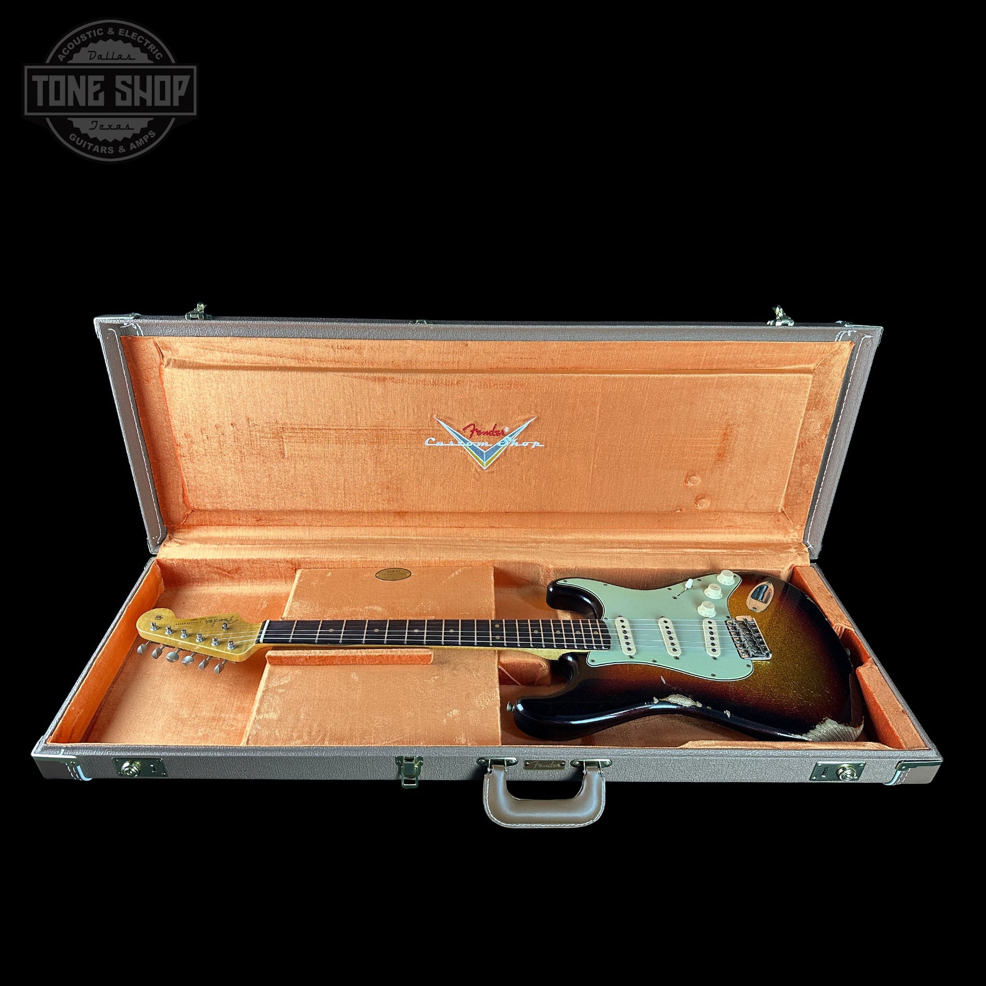 Fender Custom Shop 1963 Stratocaster Relic 3 Tone Sunburst Sparkle w/case TSLTD6OF10