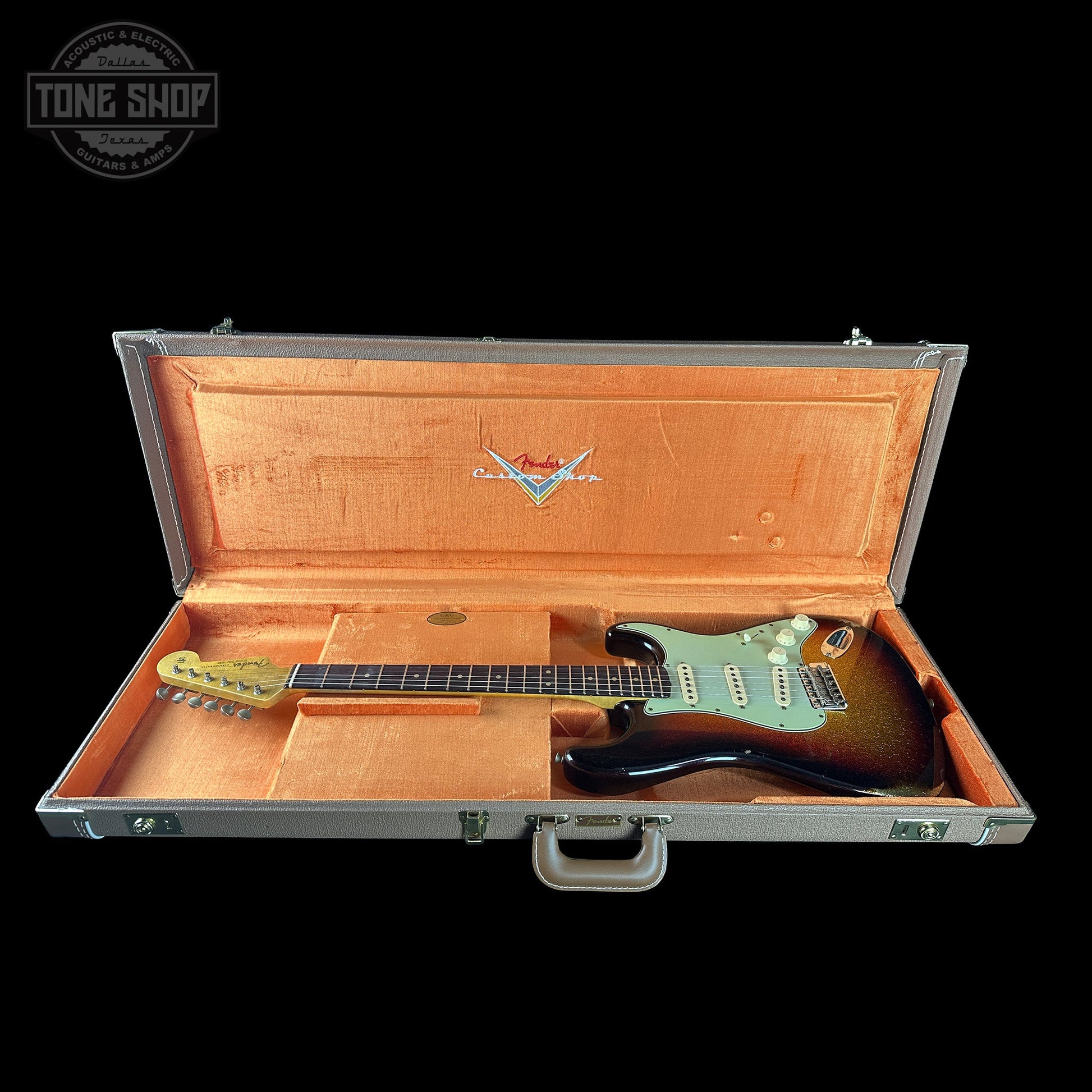 Fender Custom Shop 1963 Stratocaster Relic 3 Tone Sunburst Sparkle w/case TSLTD9OF10