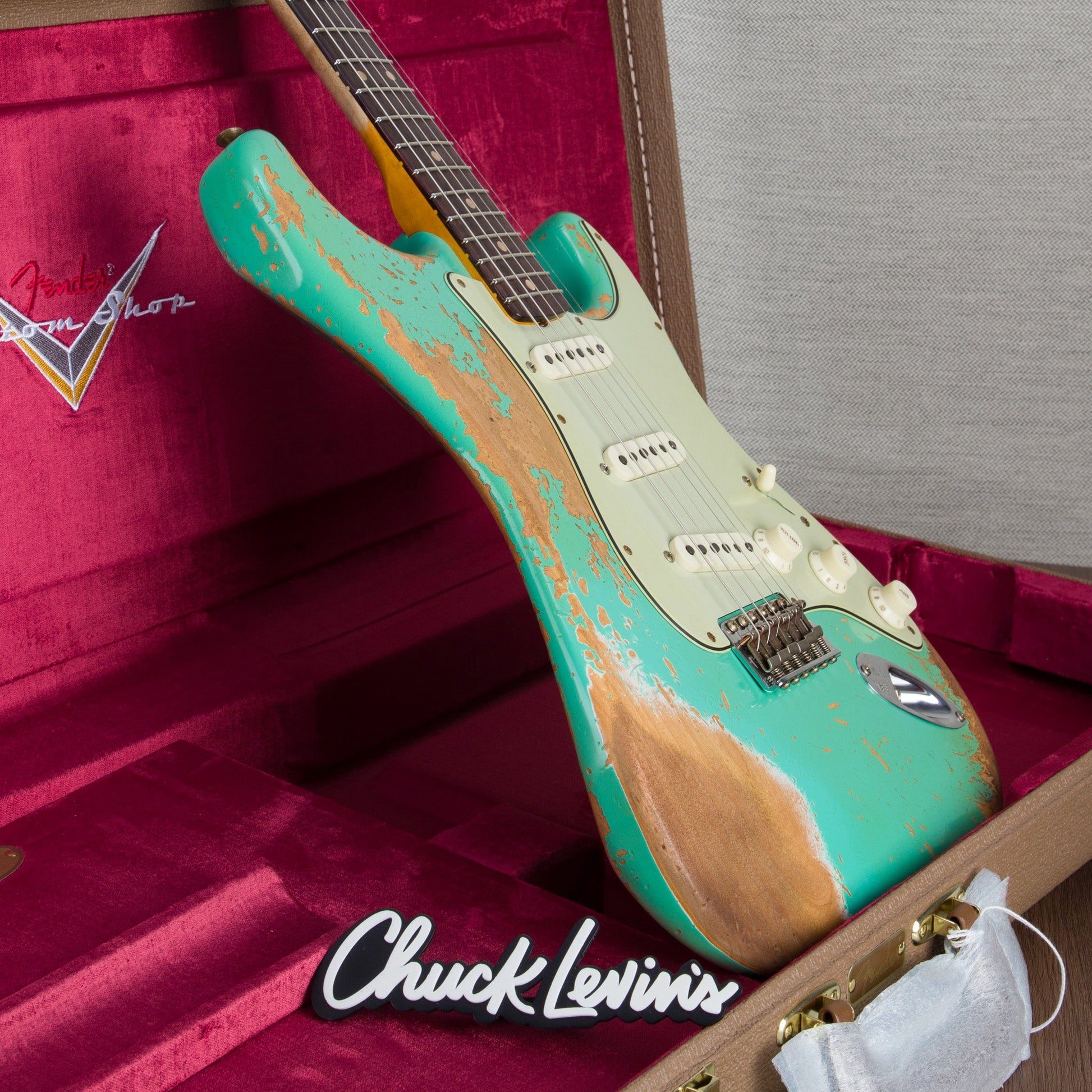 Fender Custom Shop Limited Edition Dual Mag II Stratocaster Super Heavy Relic - Aged Seafoam Green